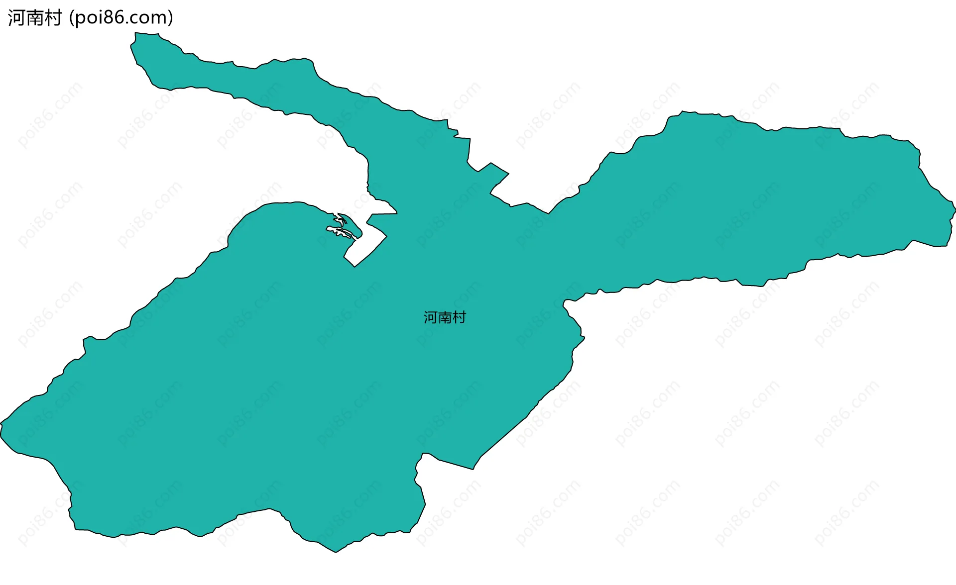 河南村边界地图