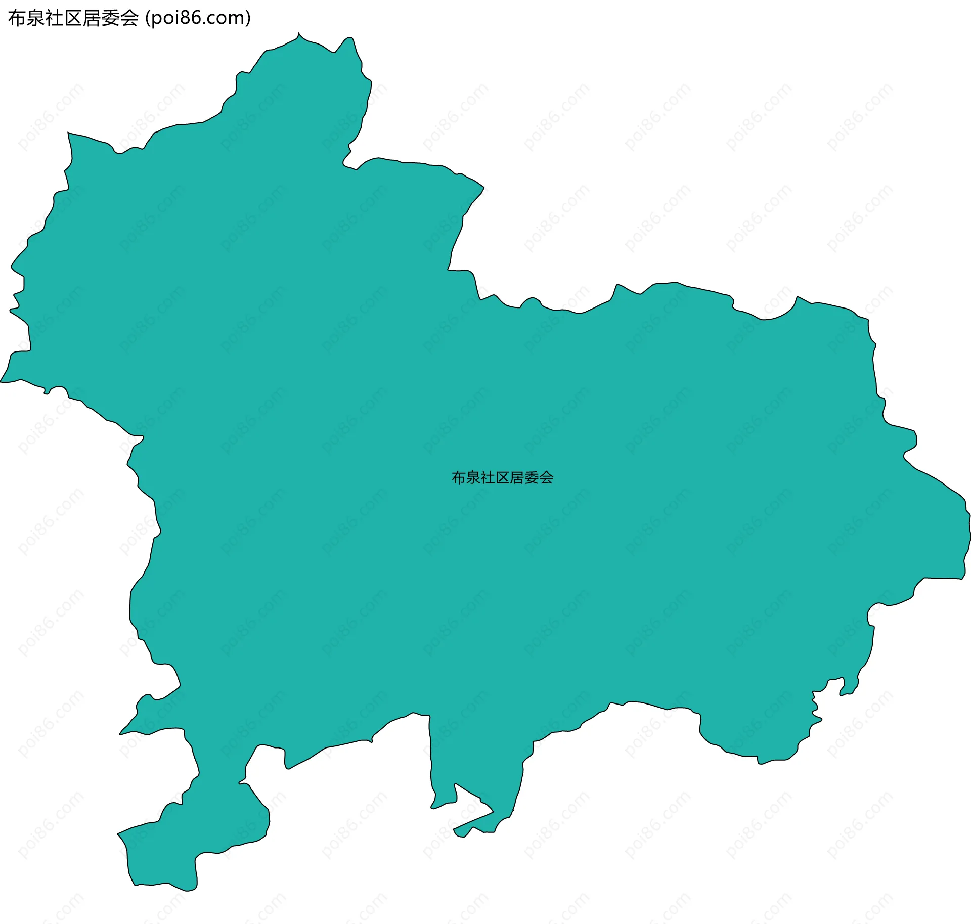 布泉社区居委会边界地图