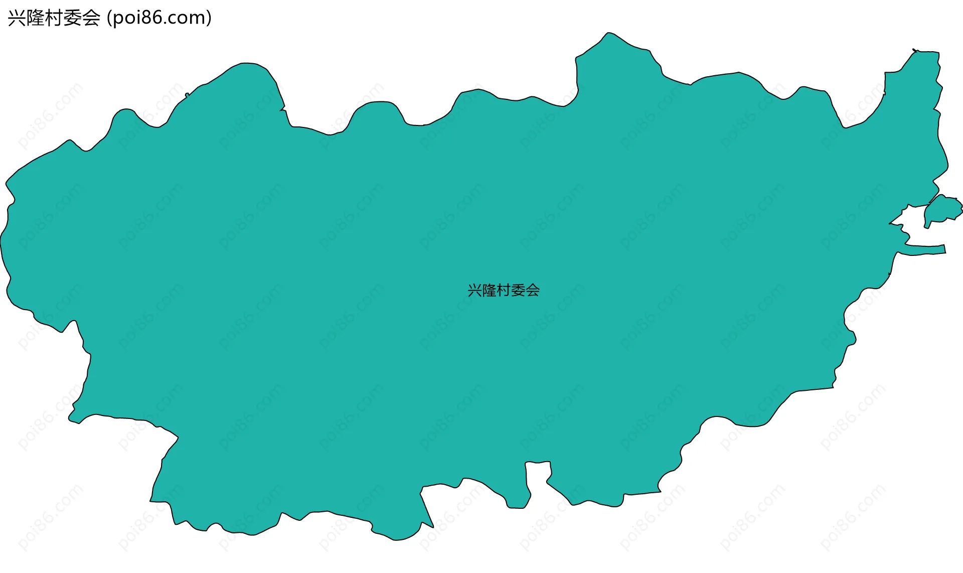 兴隆村委会边界地图