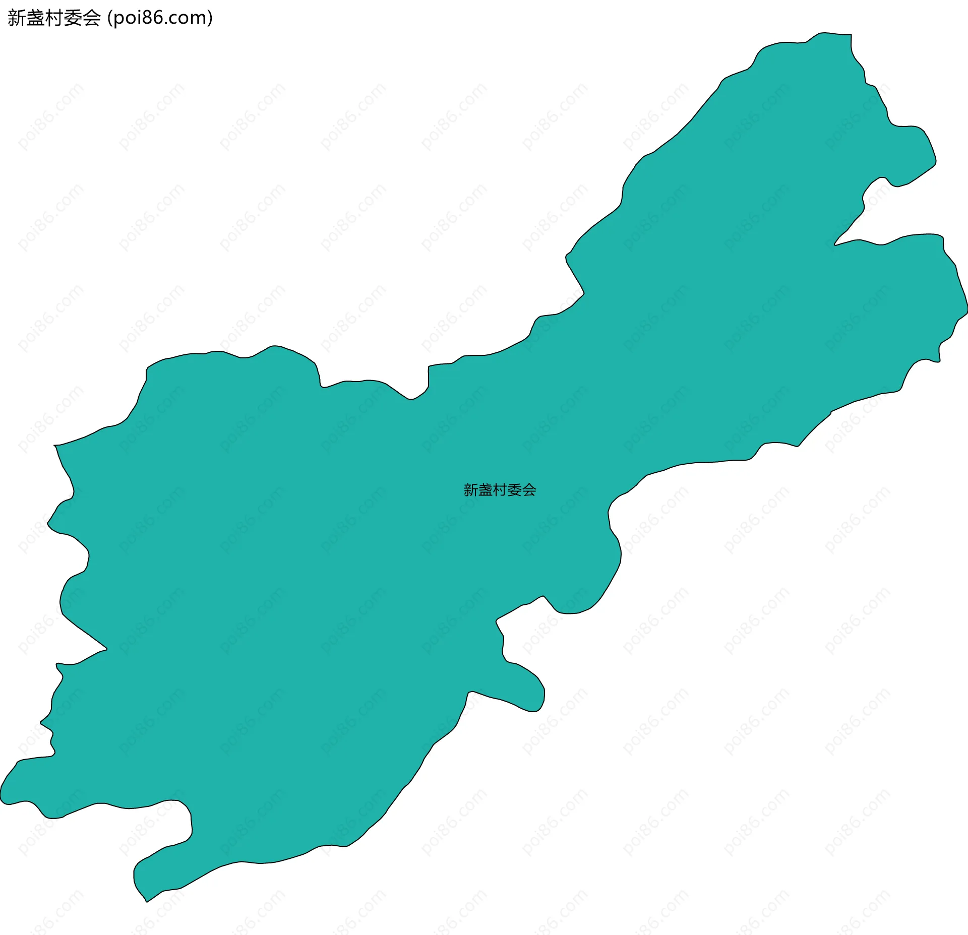 新盏村委会边界地图