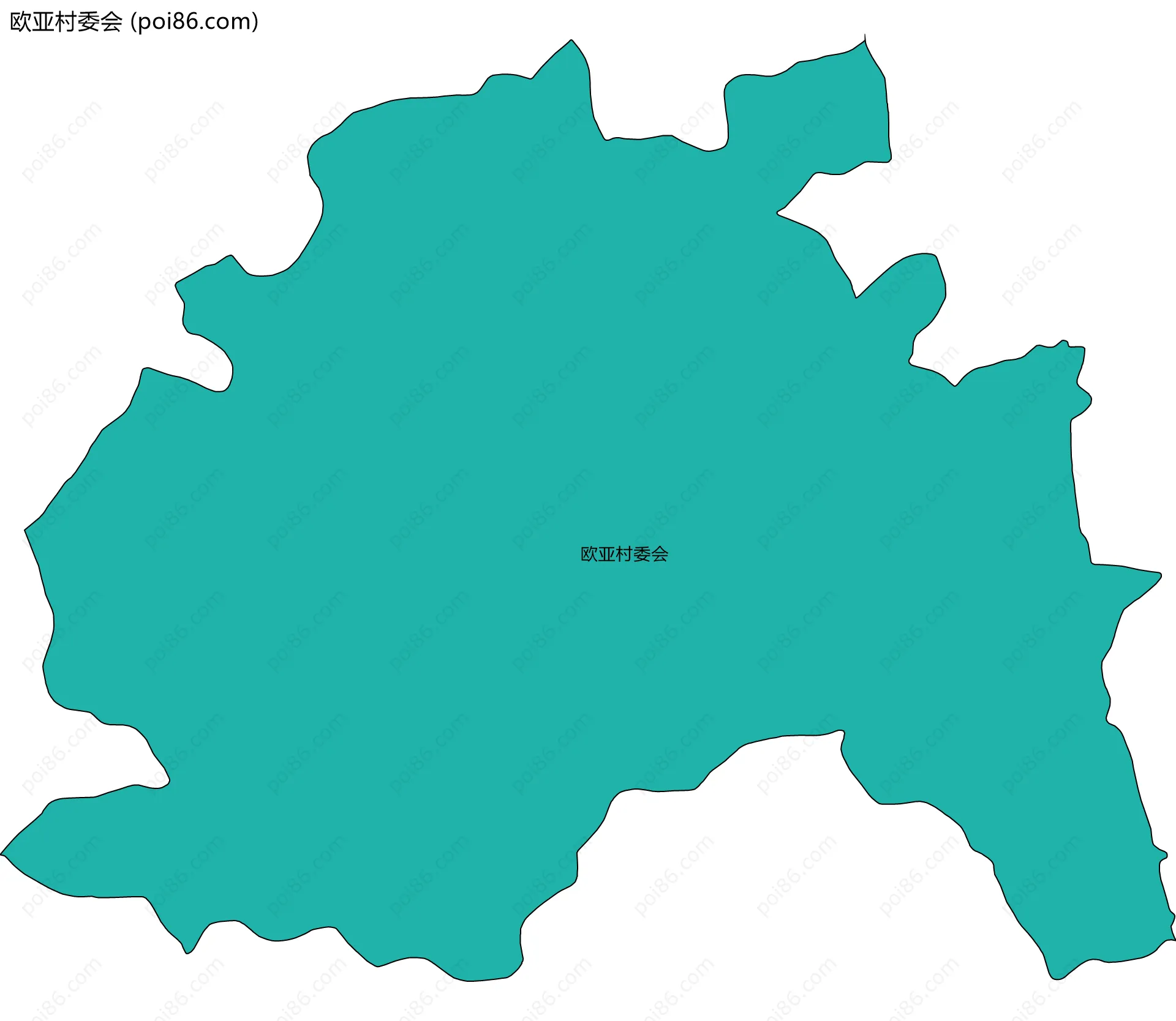 欧亚村委会边界地图