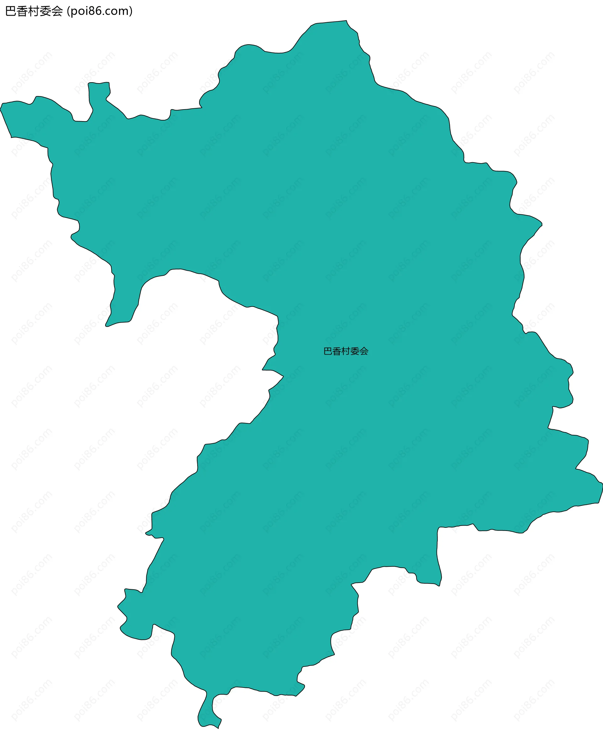 巴香村委会边界地图