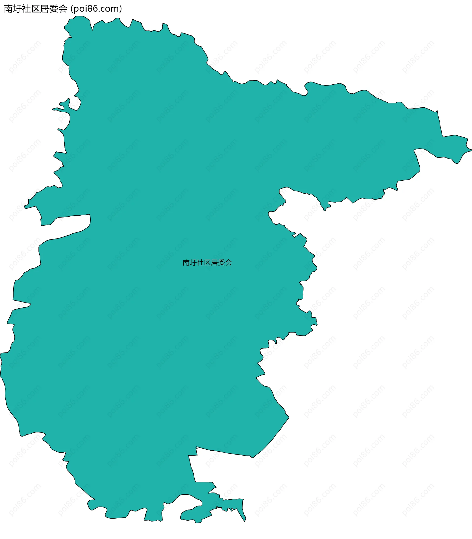 南圩社区居委会边界地图