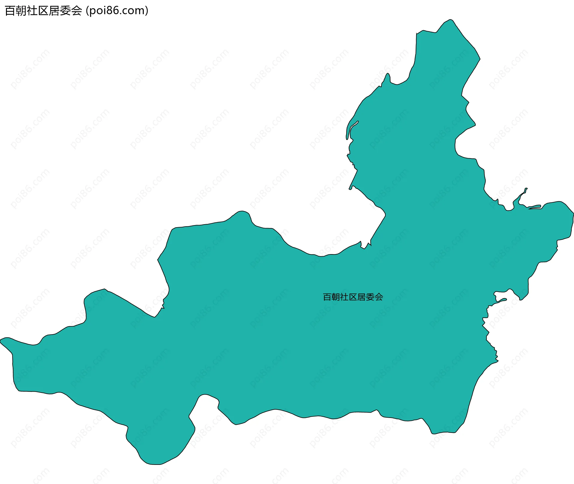 百朝社区居委会边界地图
