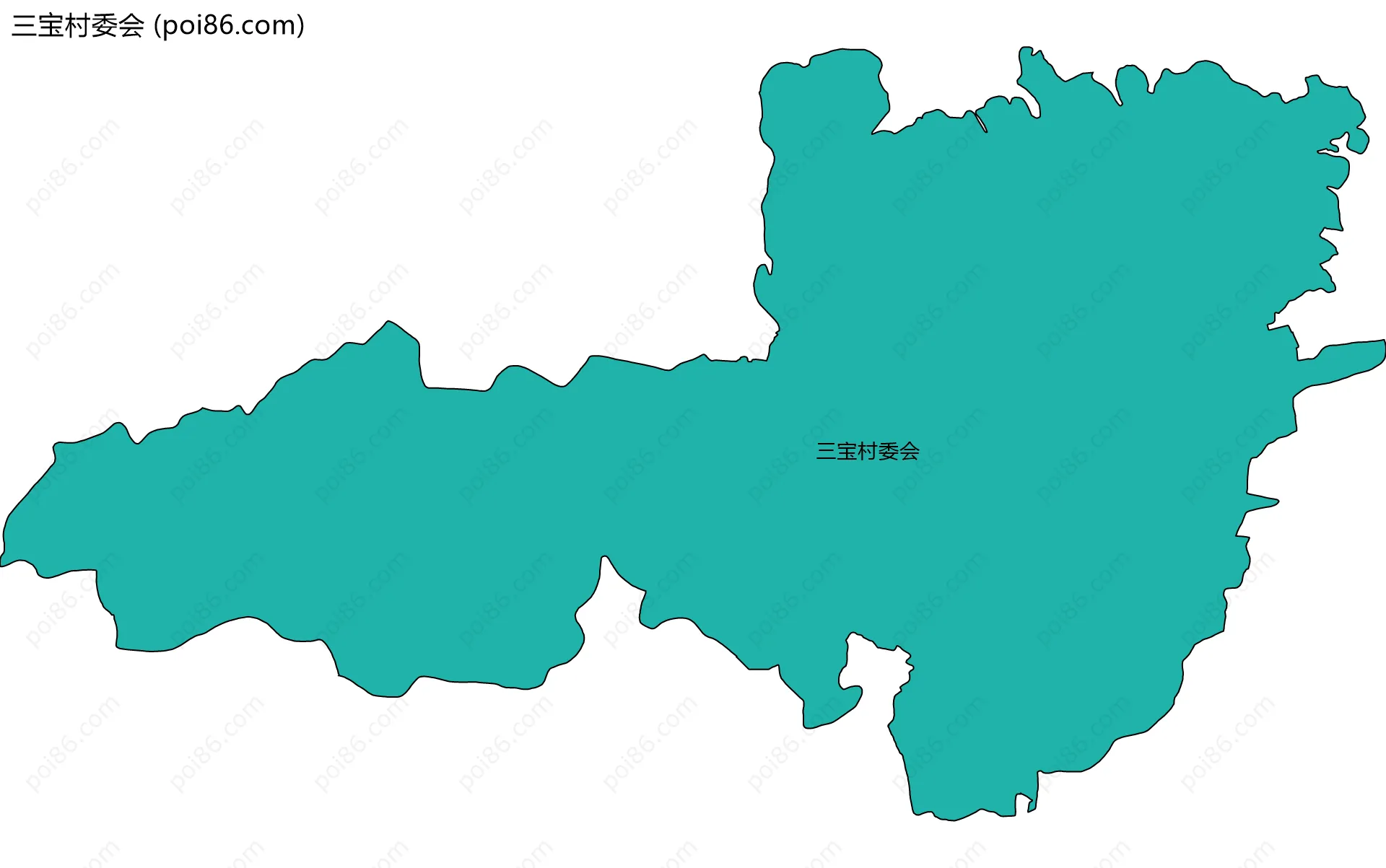 三宝村委会边界地图