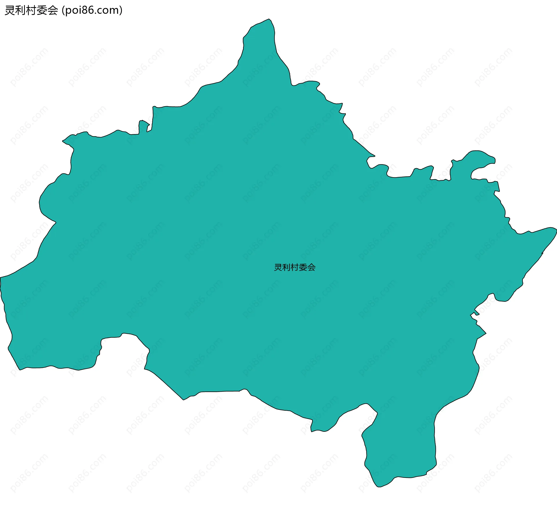 灵利村委会边界地图