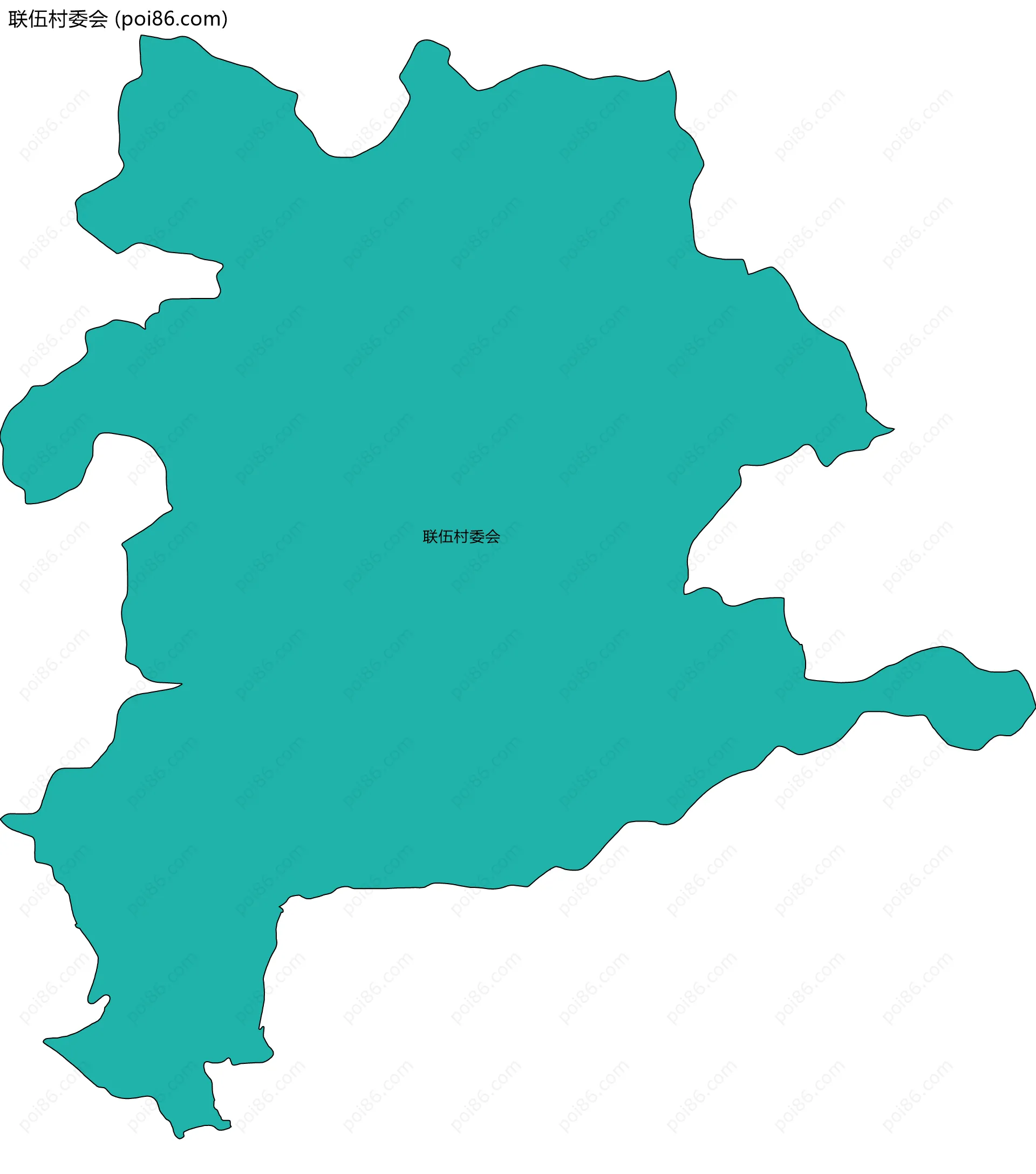 联伍村委会边界地图