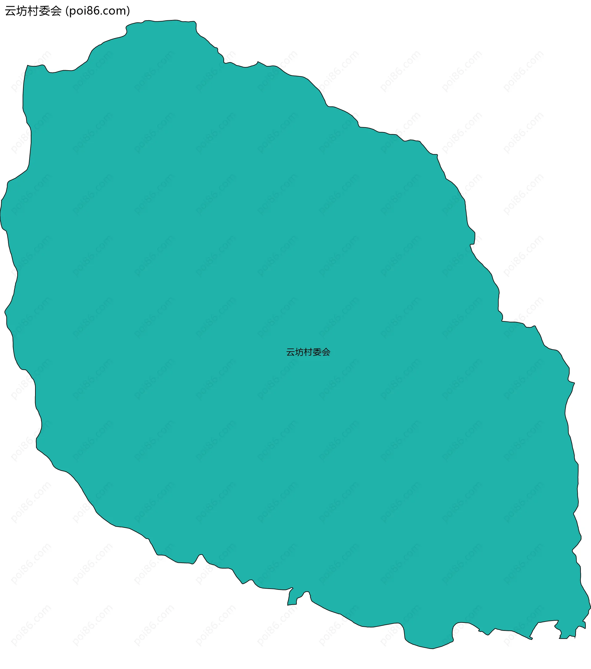 云坊村委会边界地图