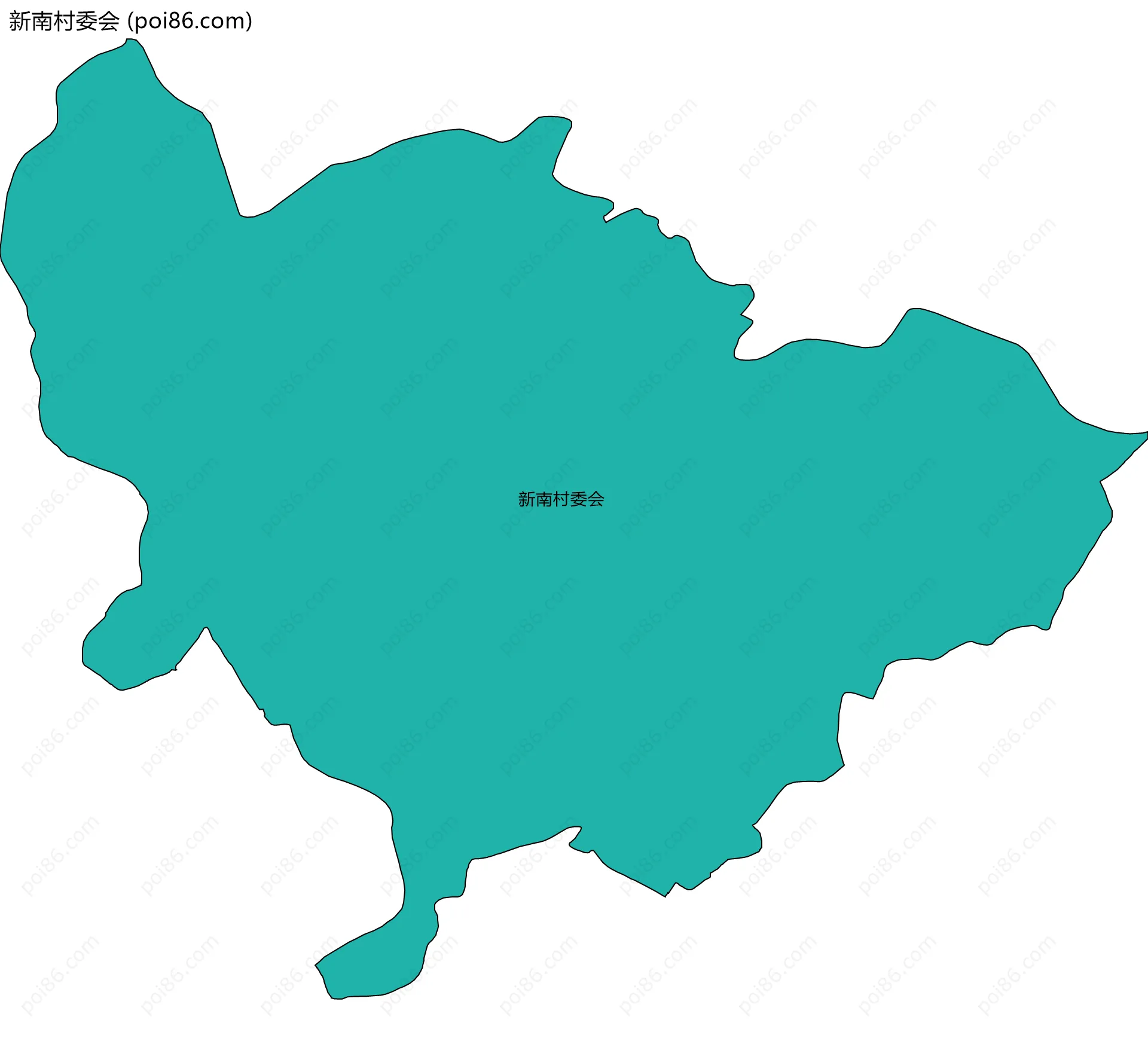 新南村委会边界地图