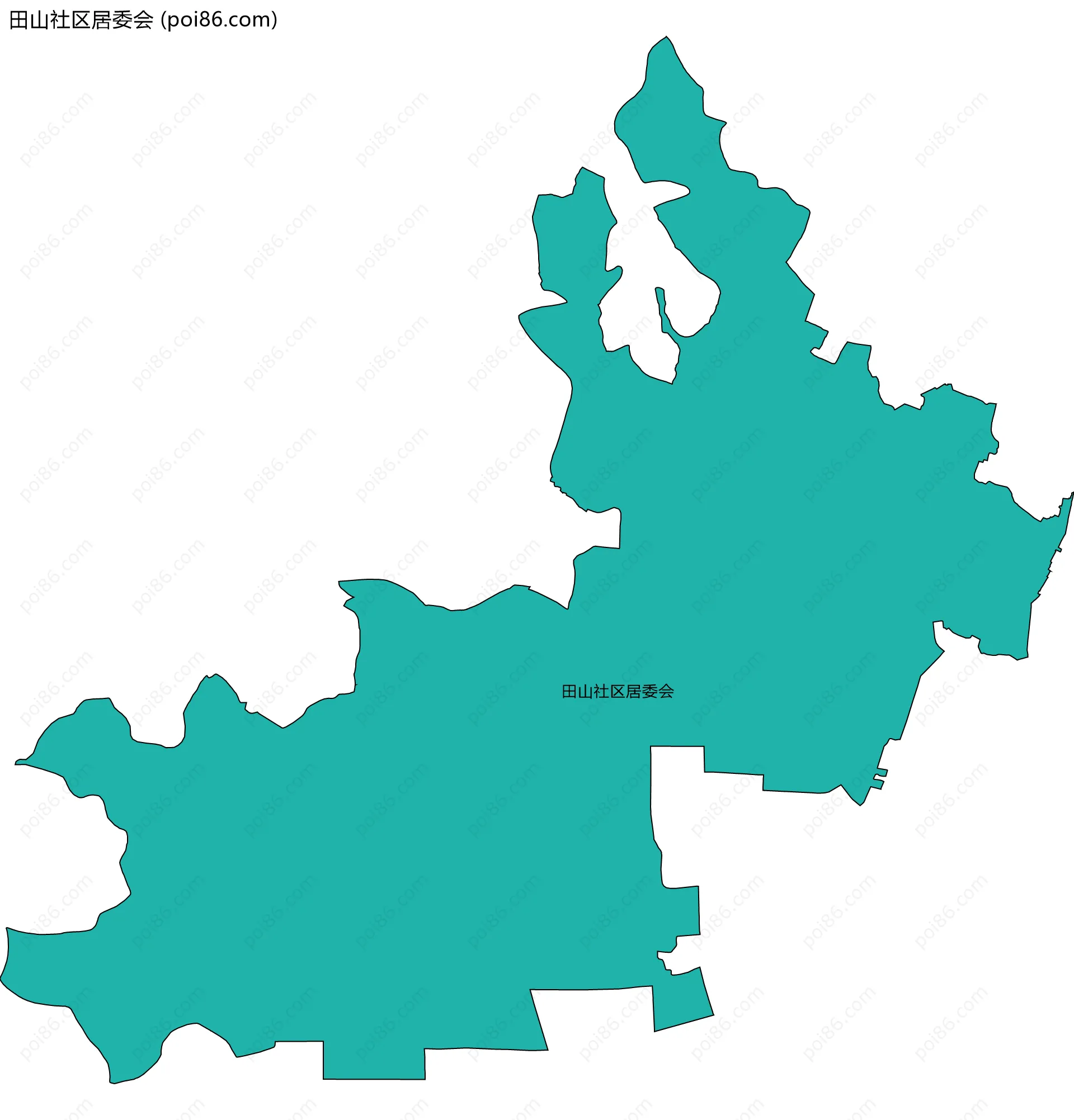 田山社区居委会边界地图