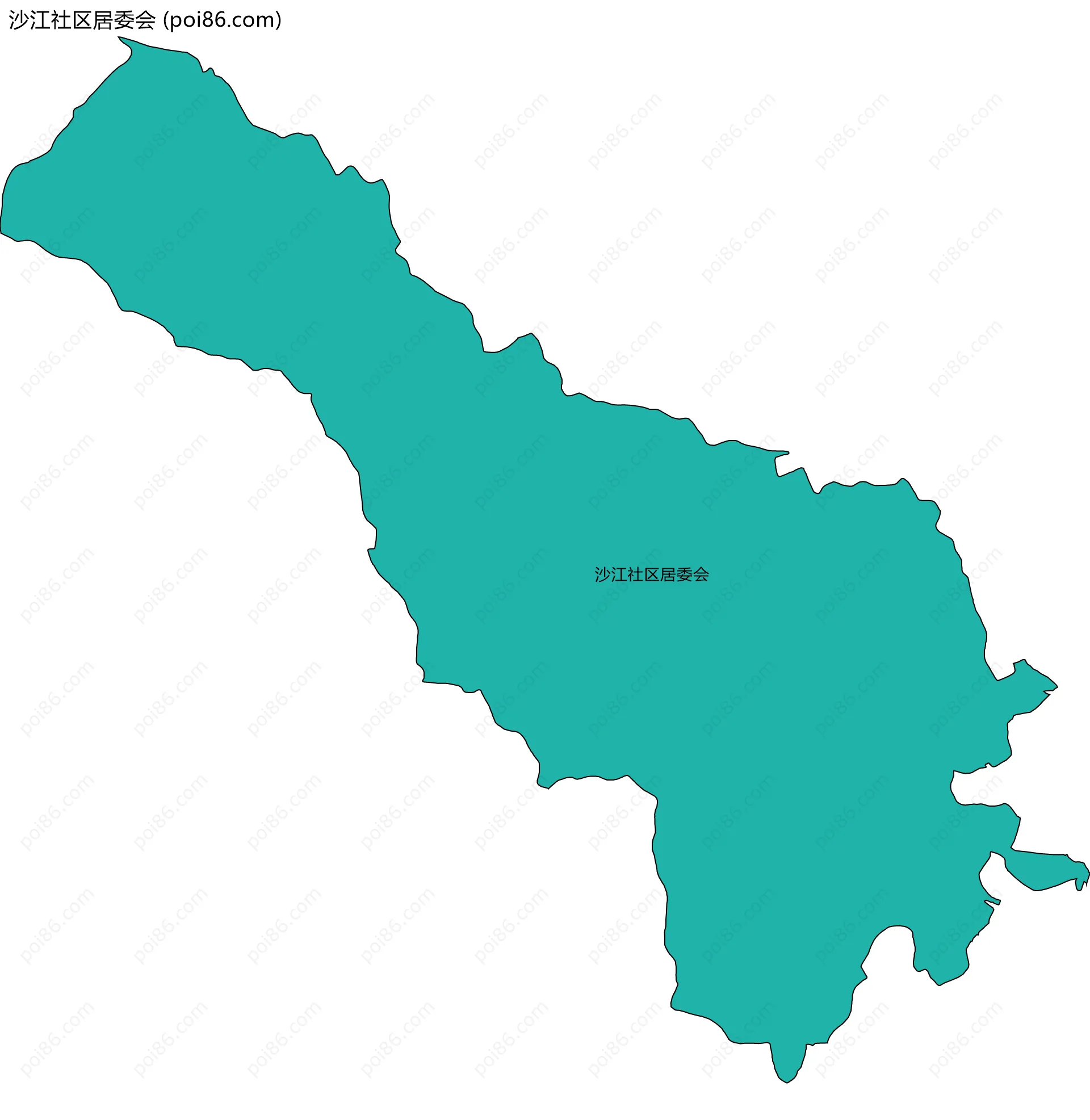 沙江社区居委会边界地图