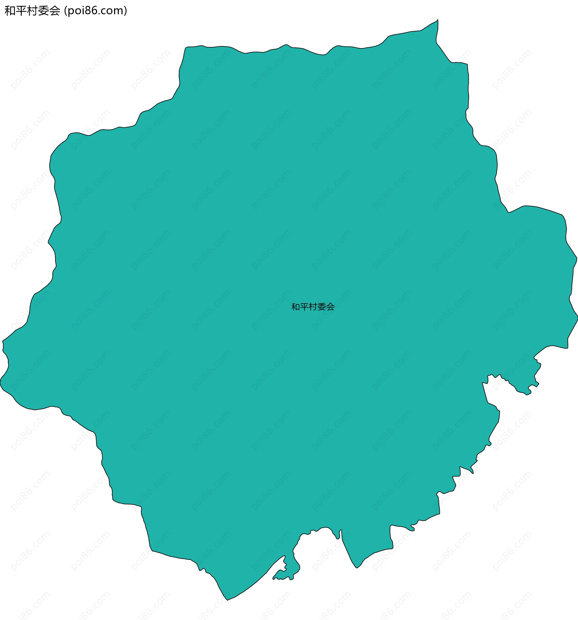 和平村委会边界地图