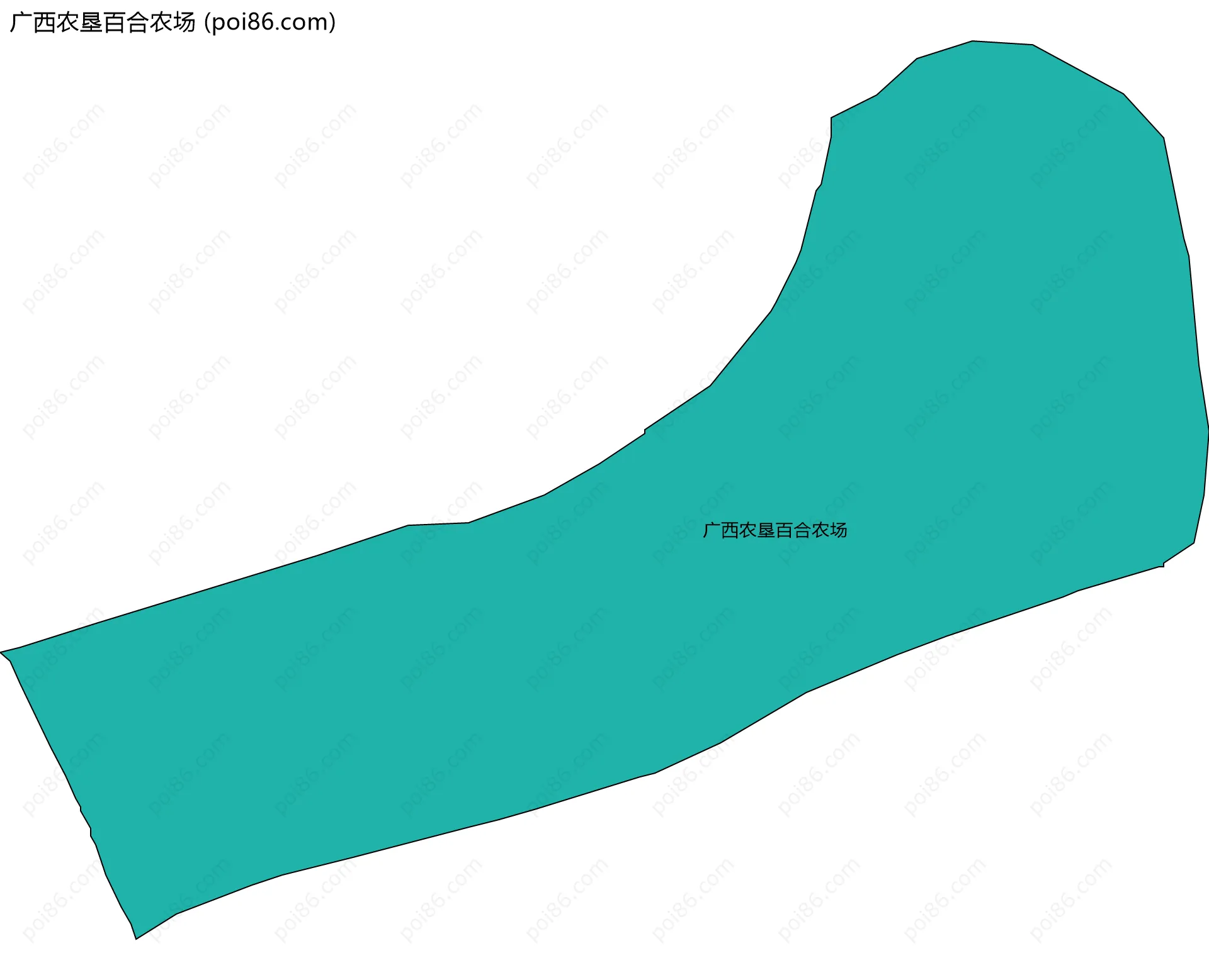 广西农垦百合农场边界地图