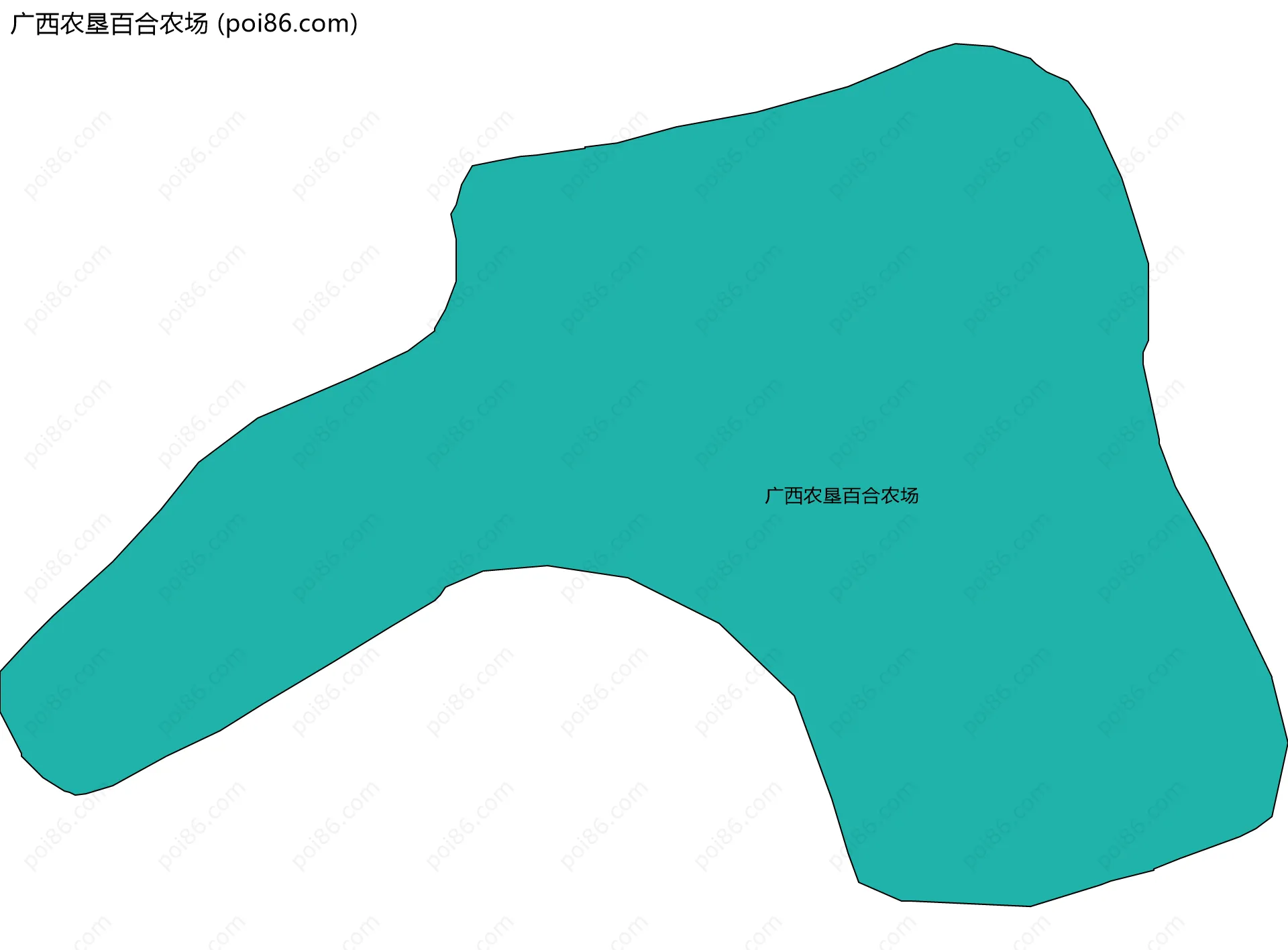 广西农垦百合农场边界地图