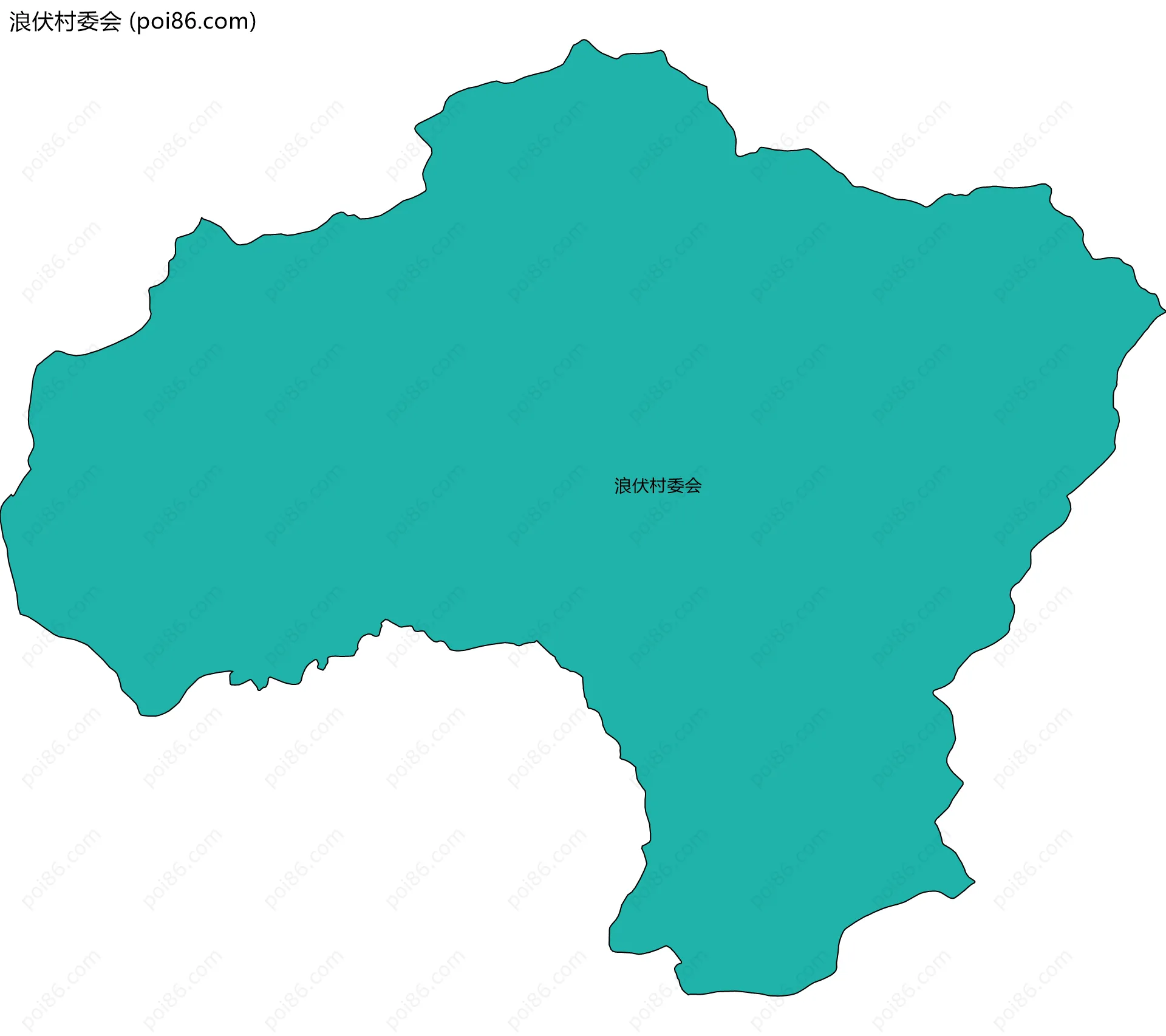 浪伏村委会边界地图