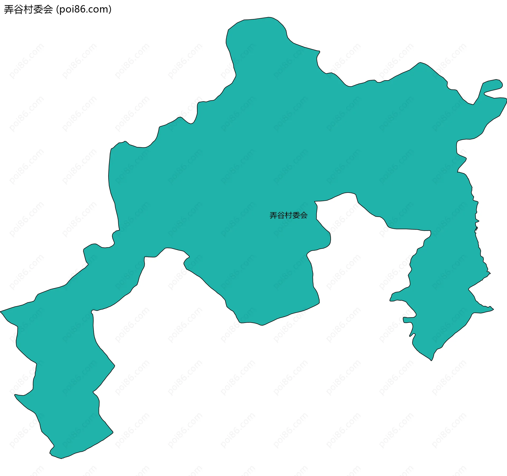 弄谷村委会边界地图