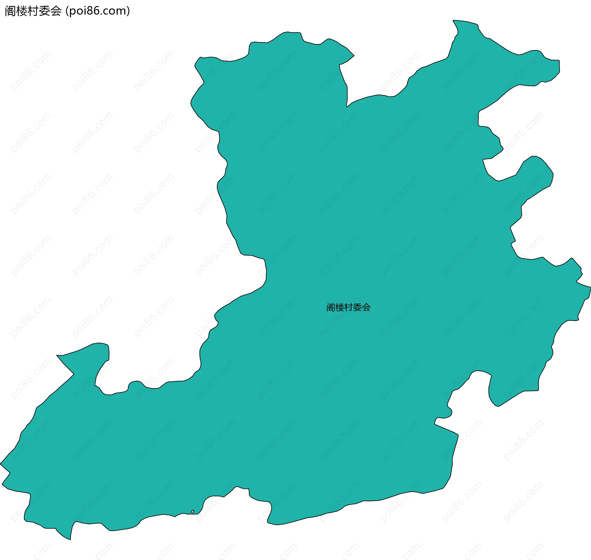 阁楼村委会边界地图