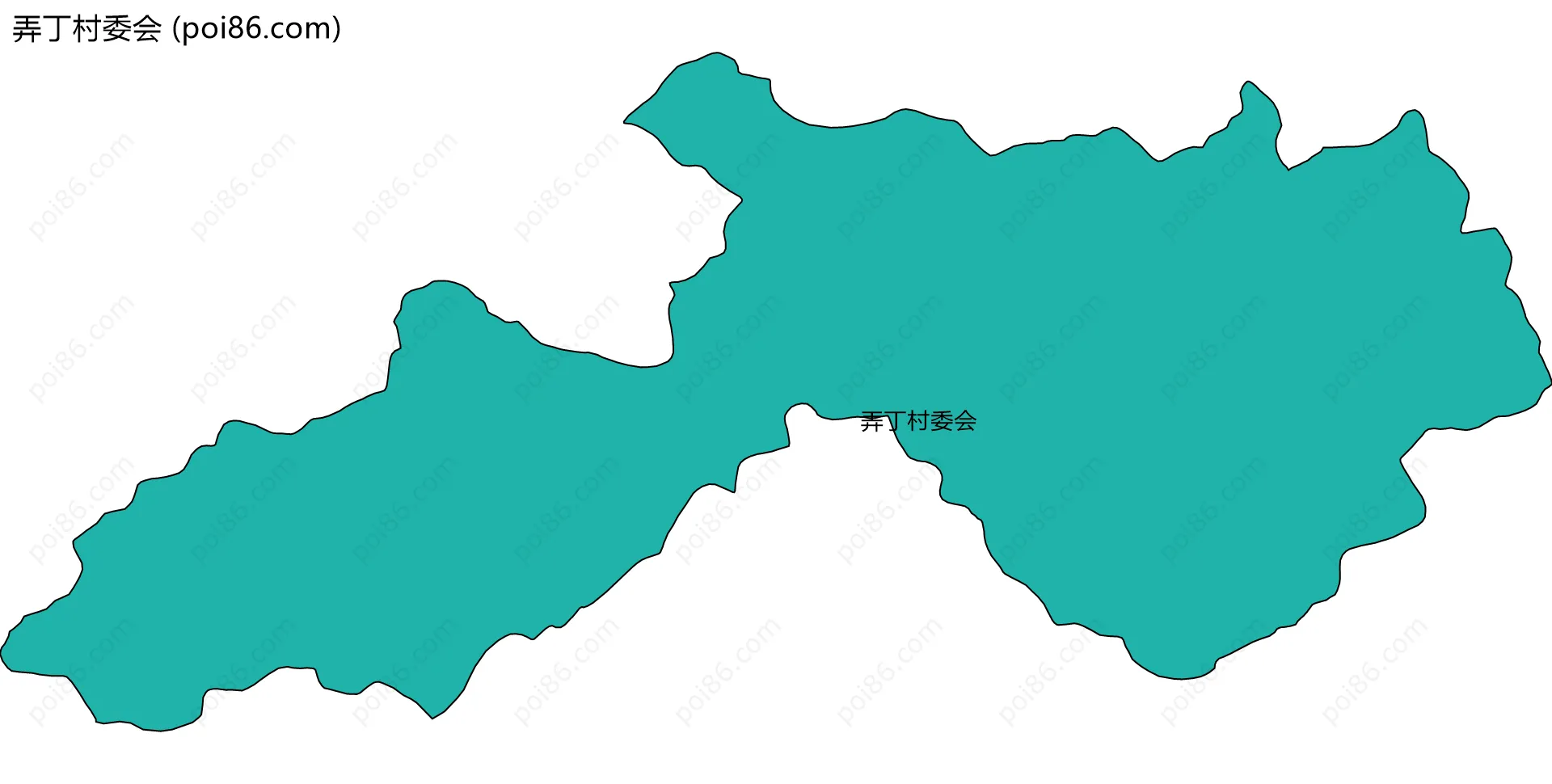 弄丁村委会边界地图
