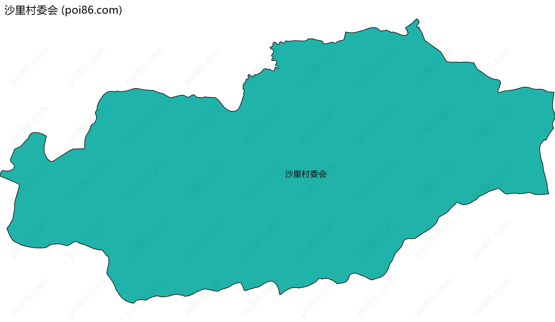 沙里村委会边界地图