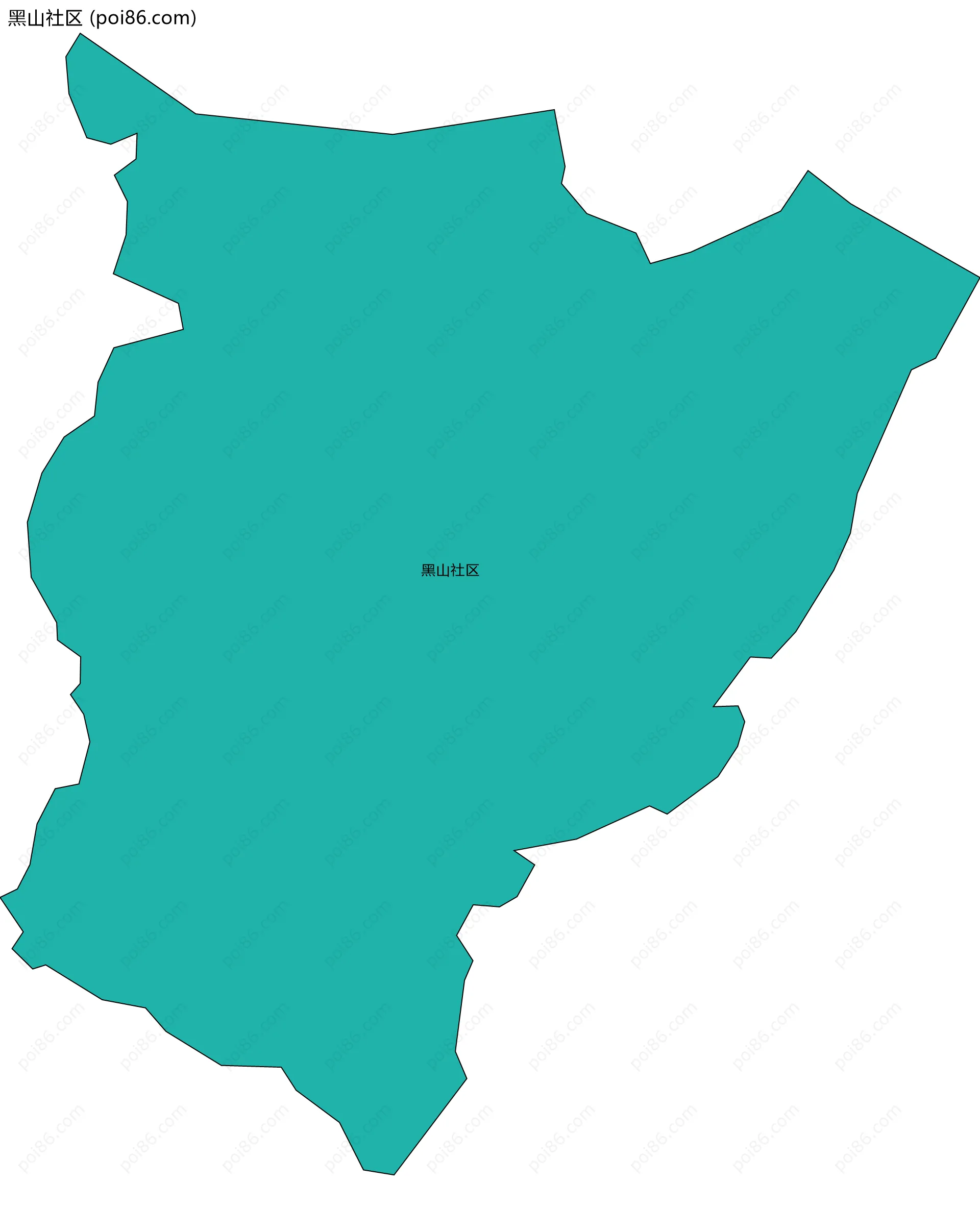 黑山社区边界地图