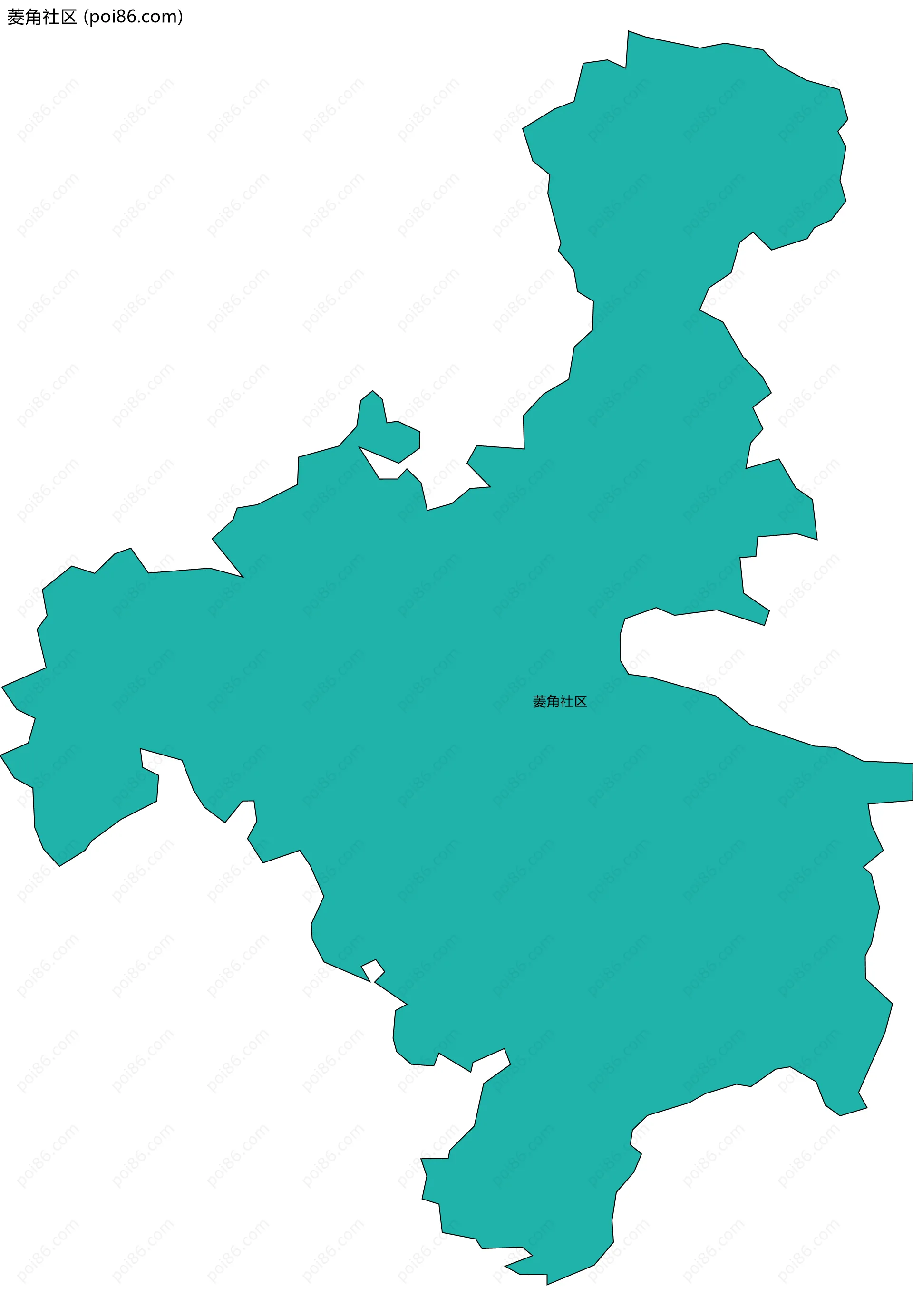 菱角社区边界地图