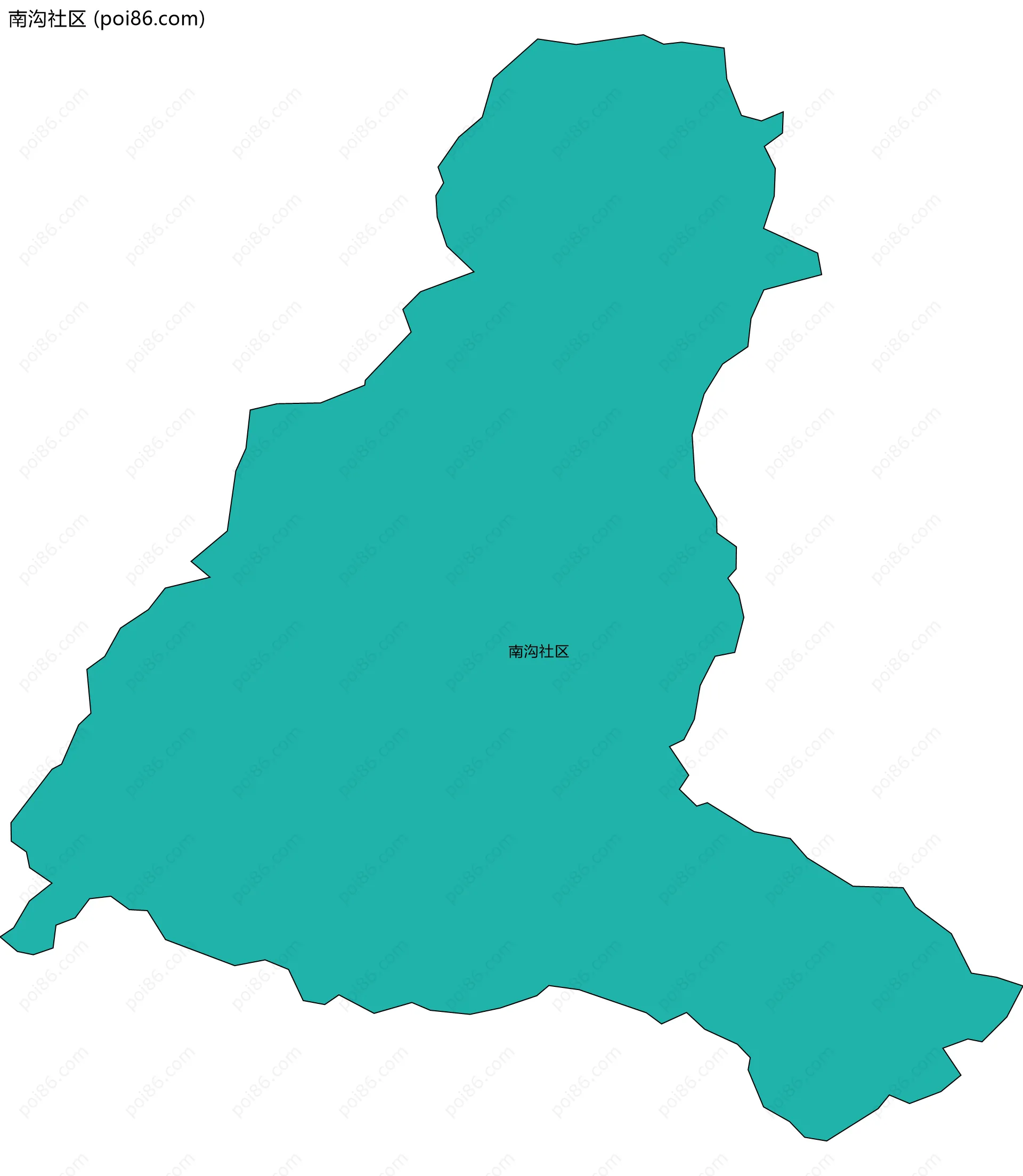 南沟社区边界地图