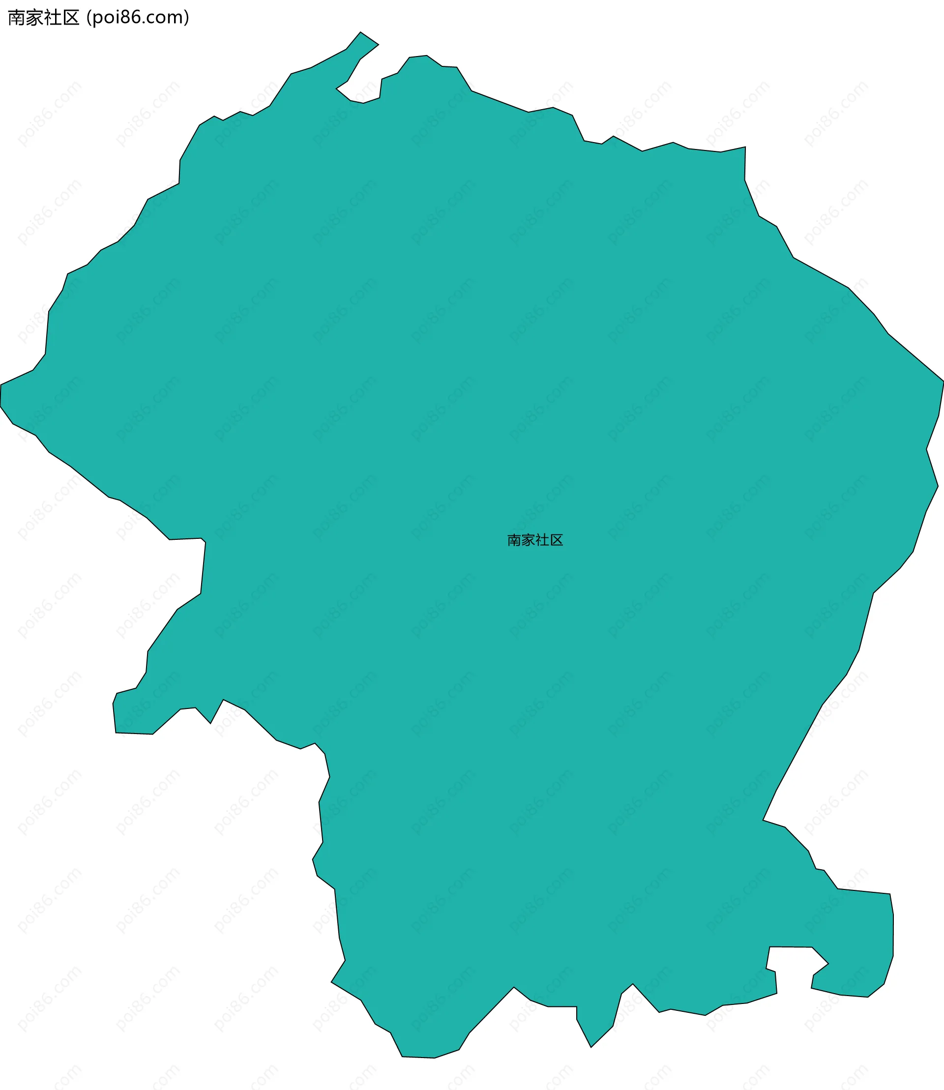 南家社区边界地图