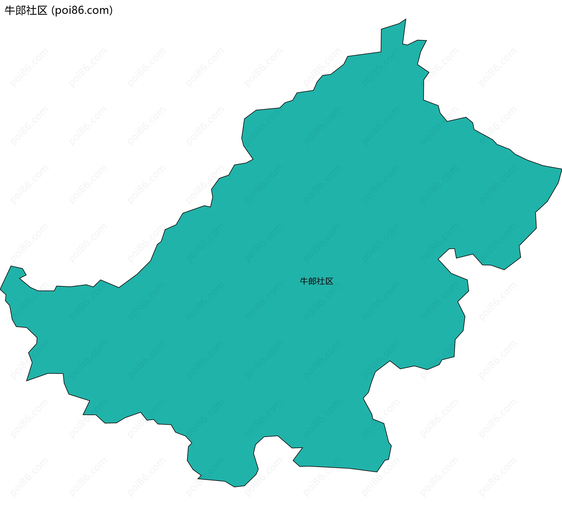 牛郎社区边界地图