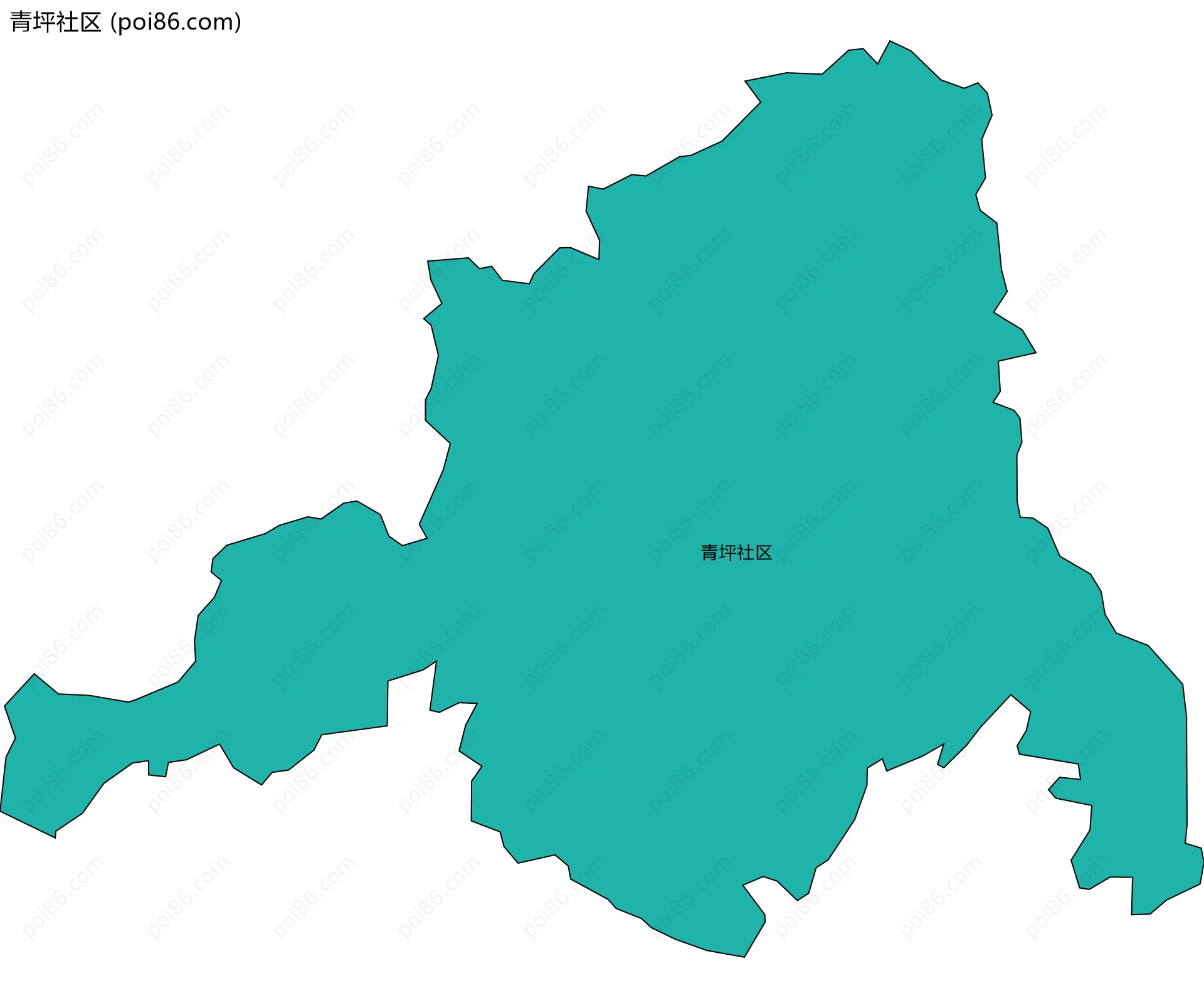 青坪社区边界地图