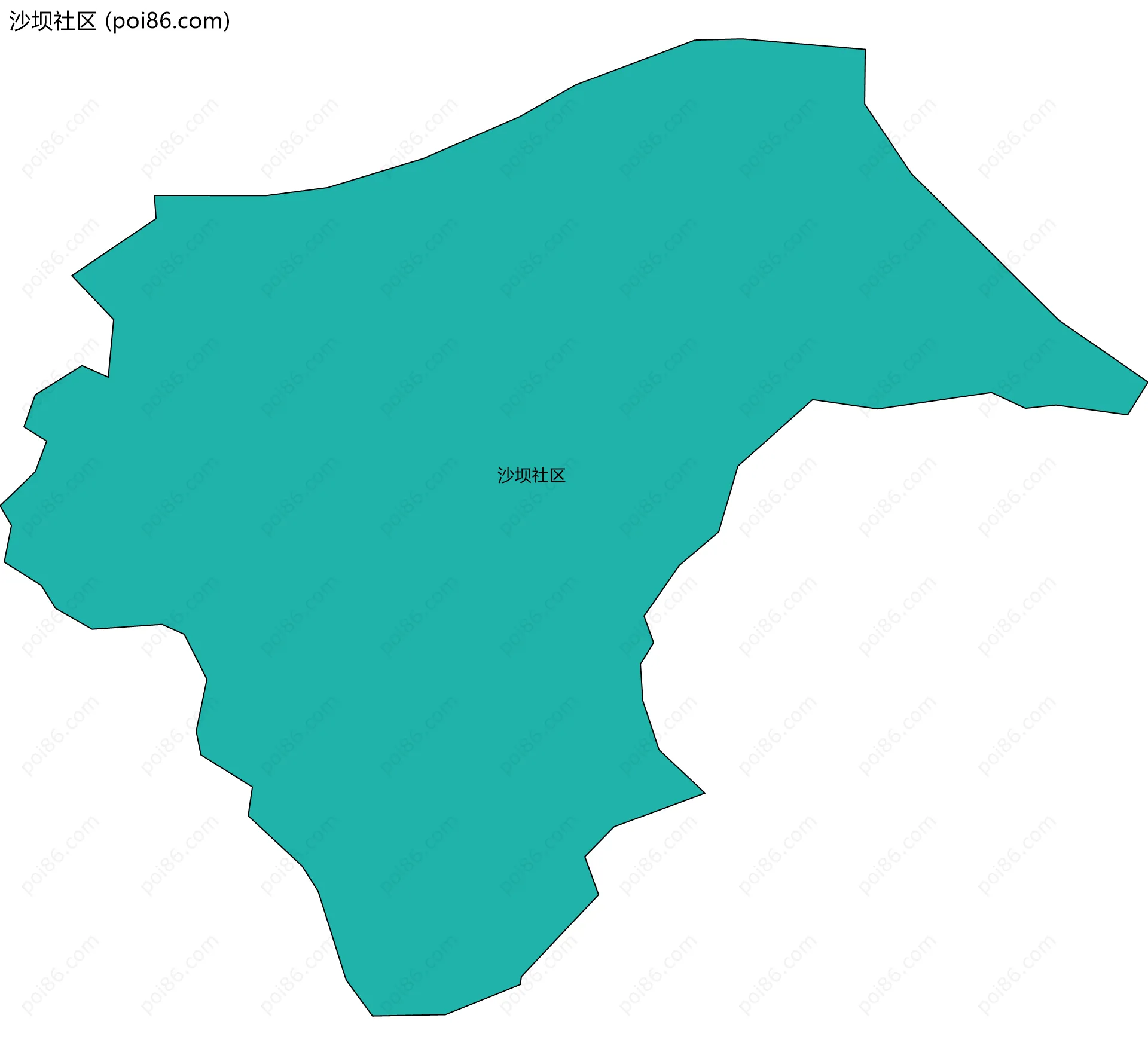 沙坝社区边界地图