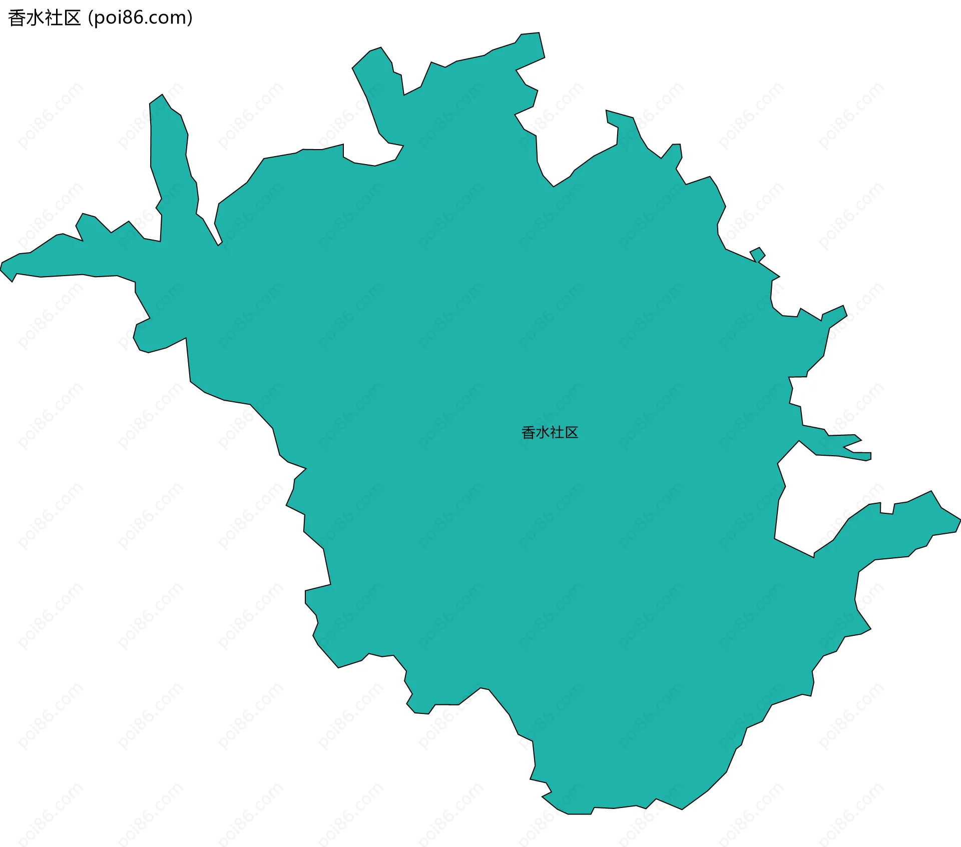 香水社区边界地图