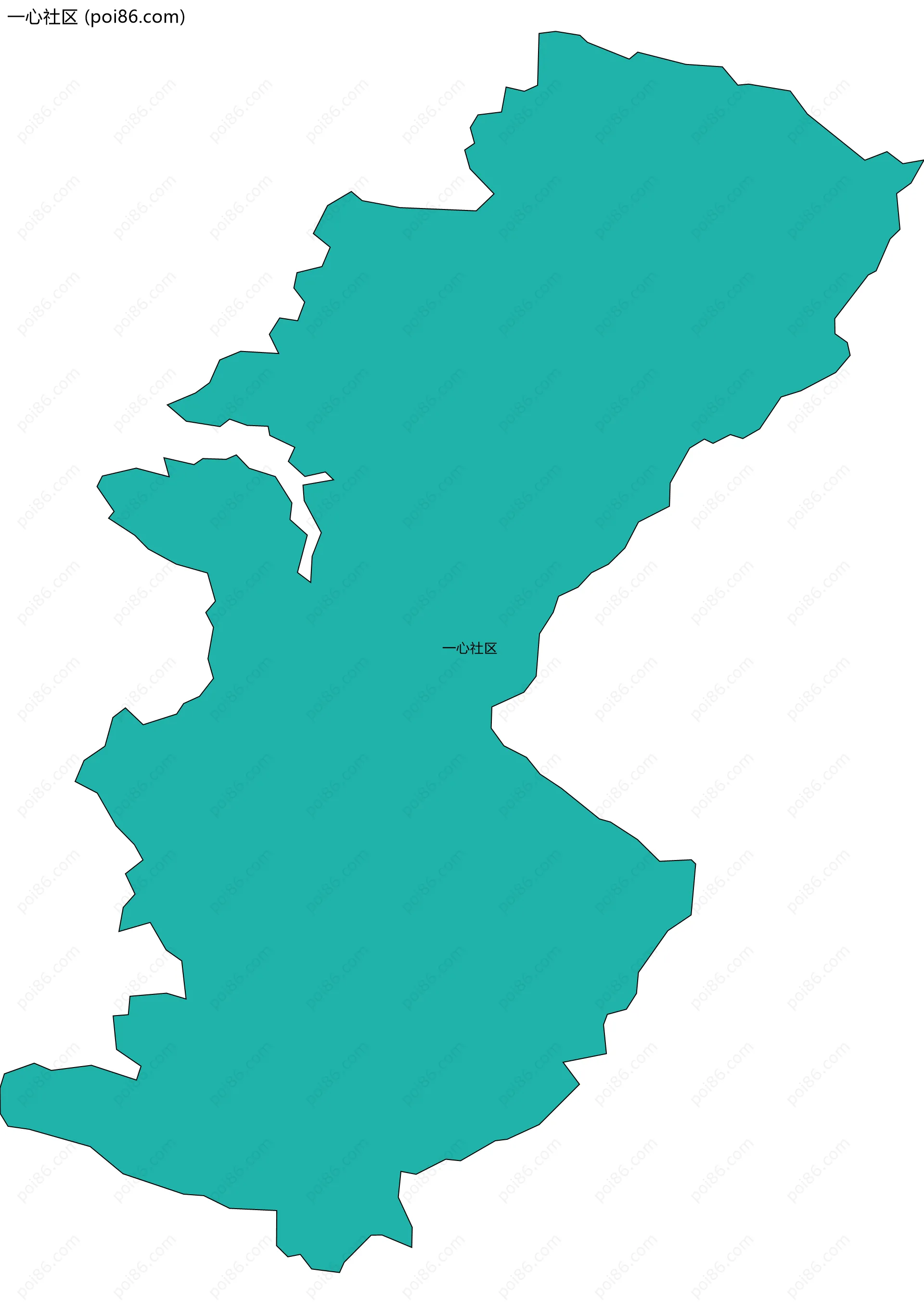 一心社区边界地图