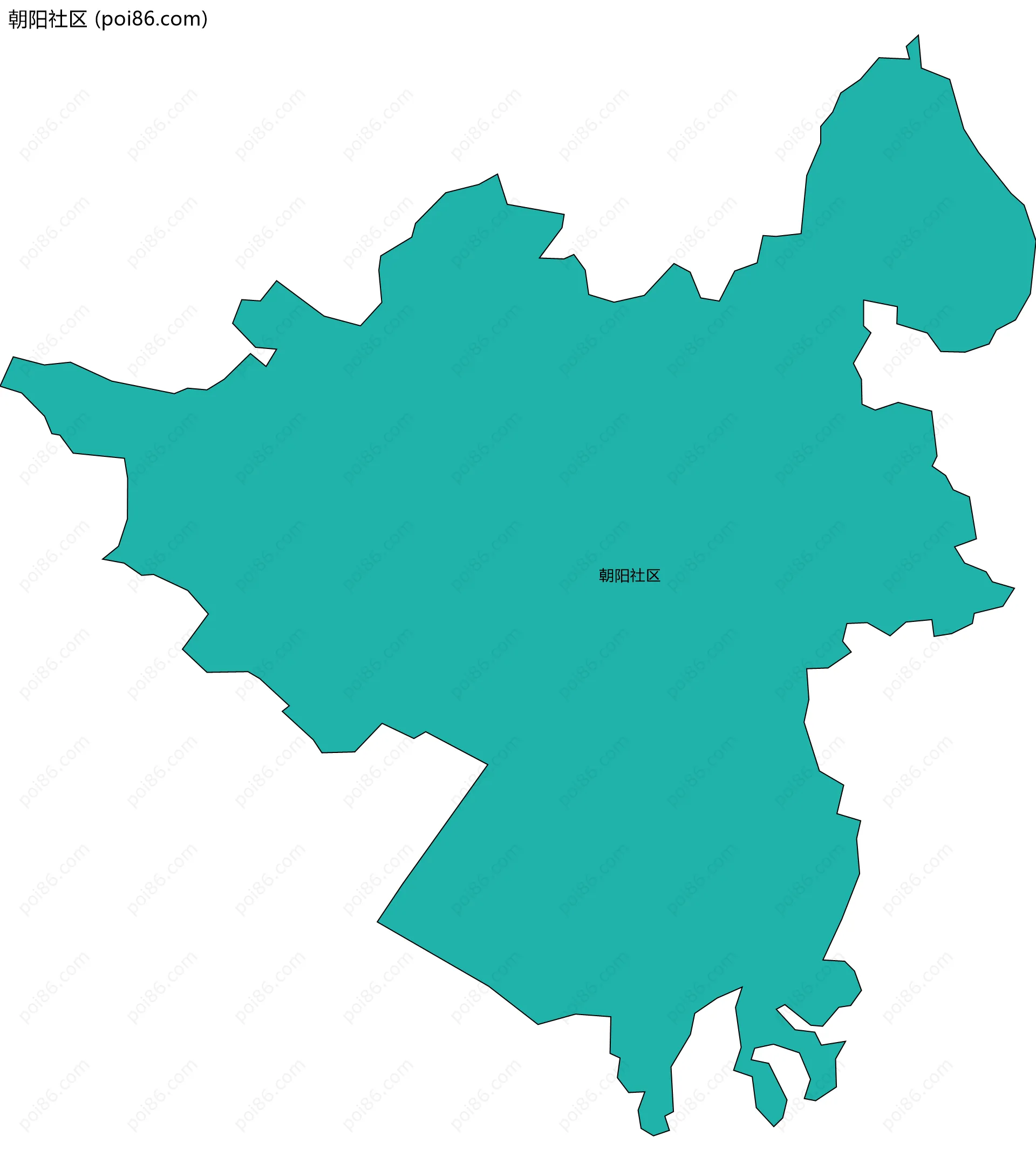 朝阳社区边界地图