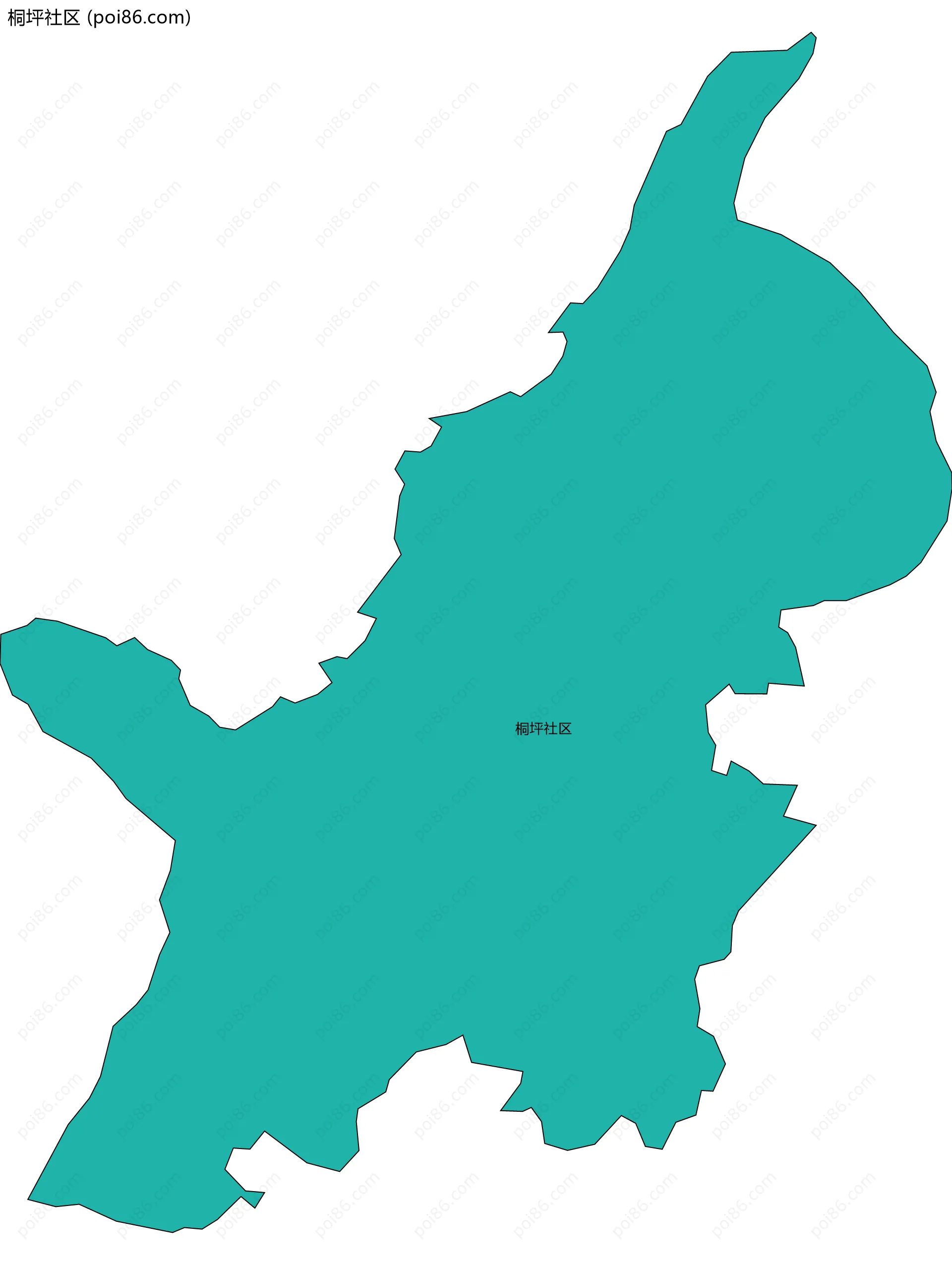 桐坪社区边界地图