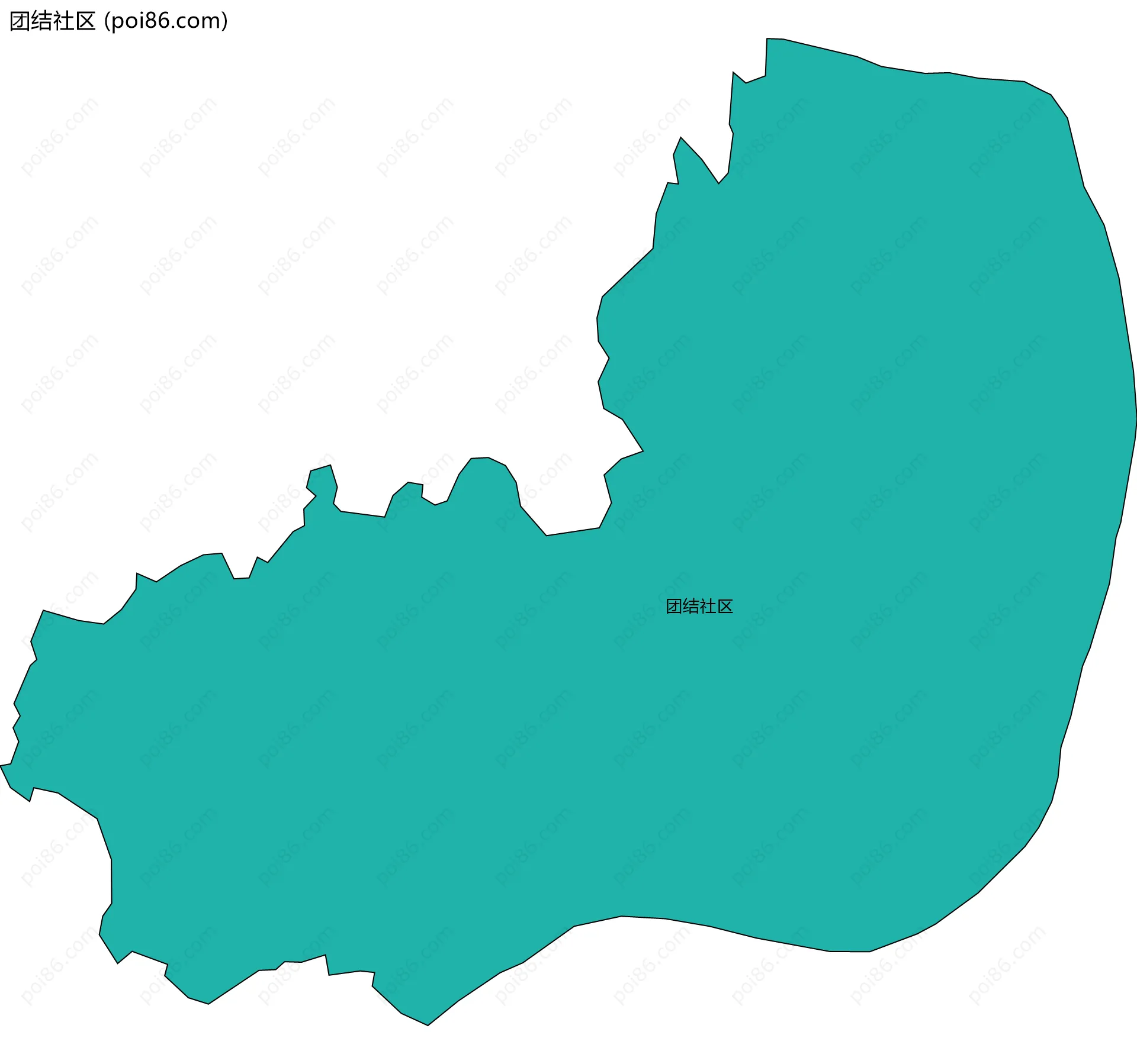 团结社区边界地图