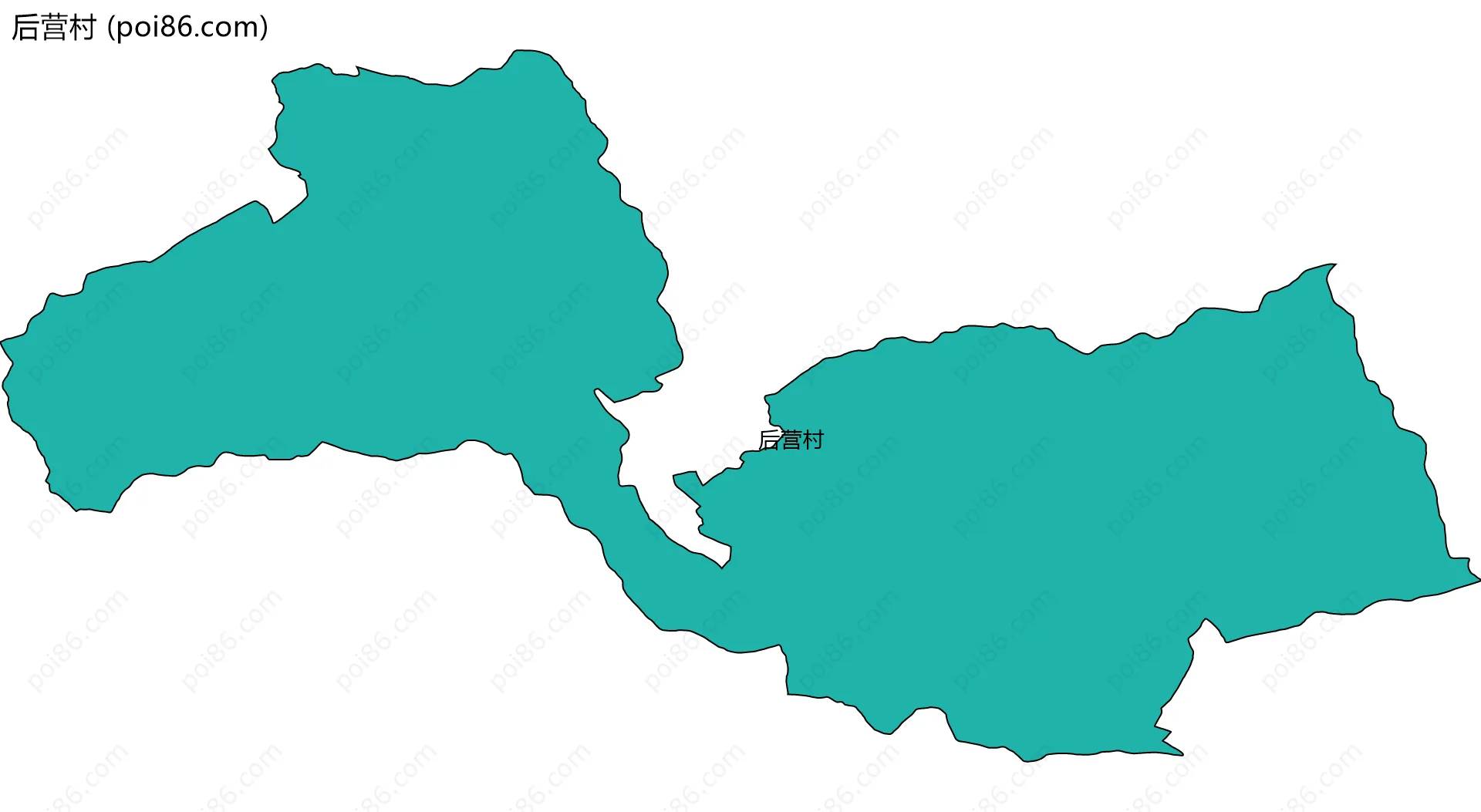 后营村边界地图