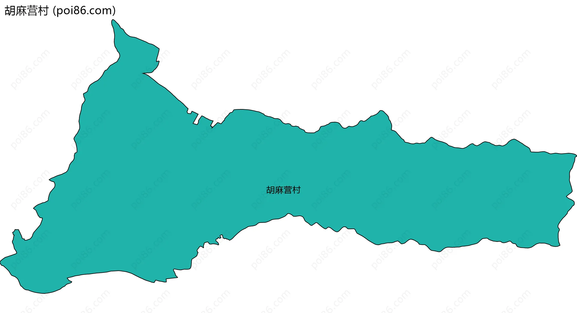 胡麻营村边界地图