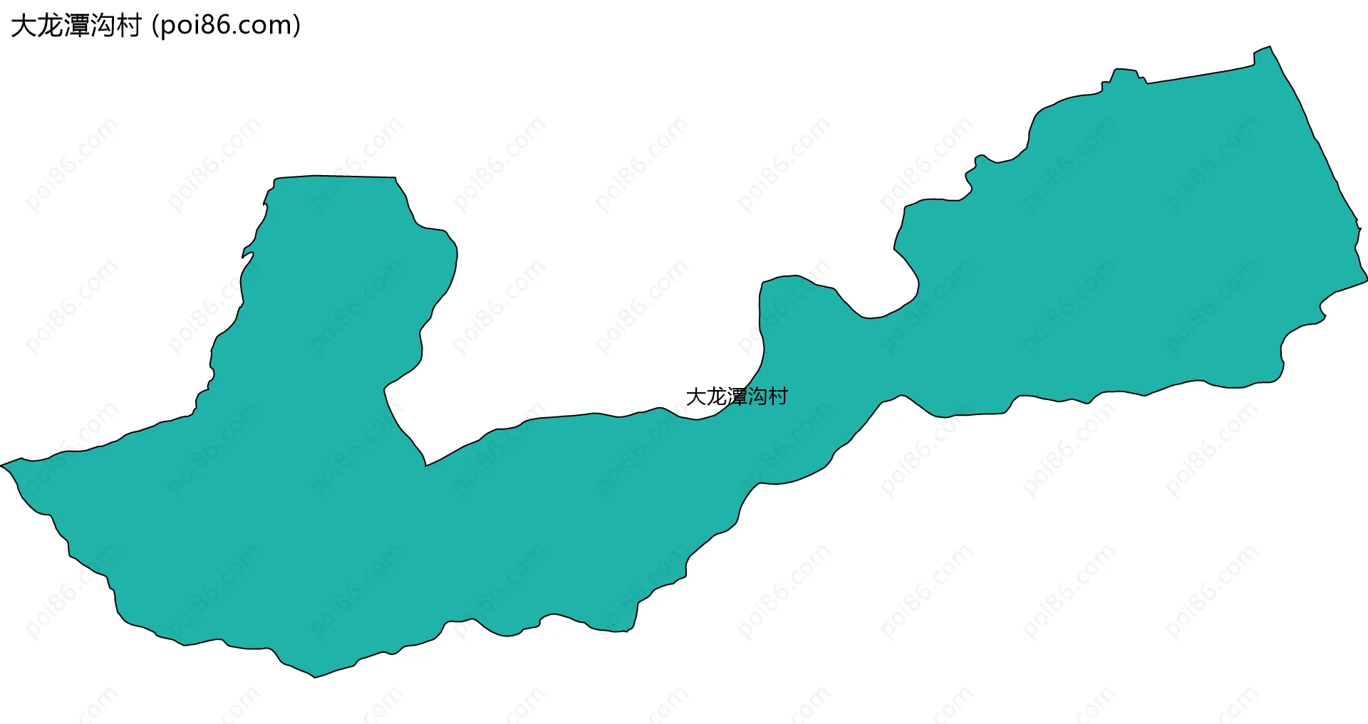 大龙潭沟村边界地图