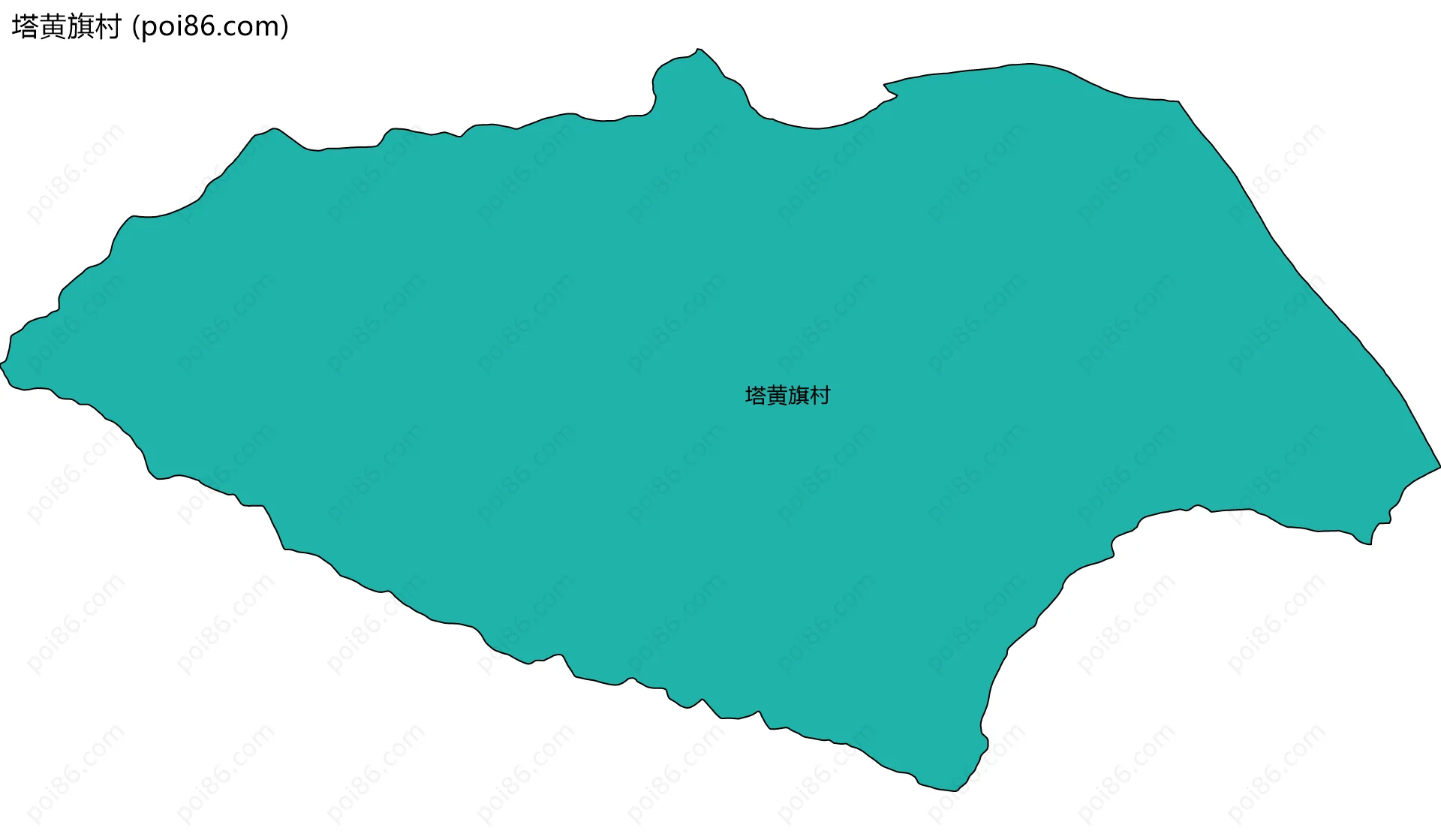 塔黄旗村边界地图