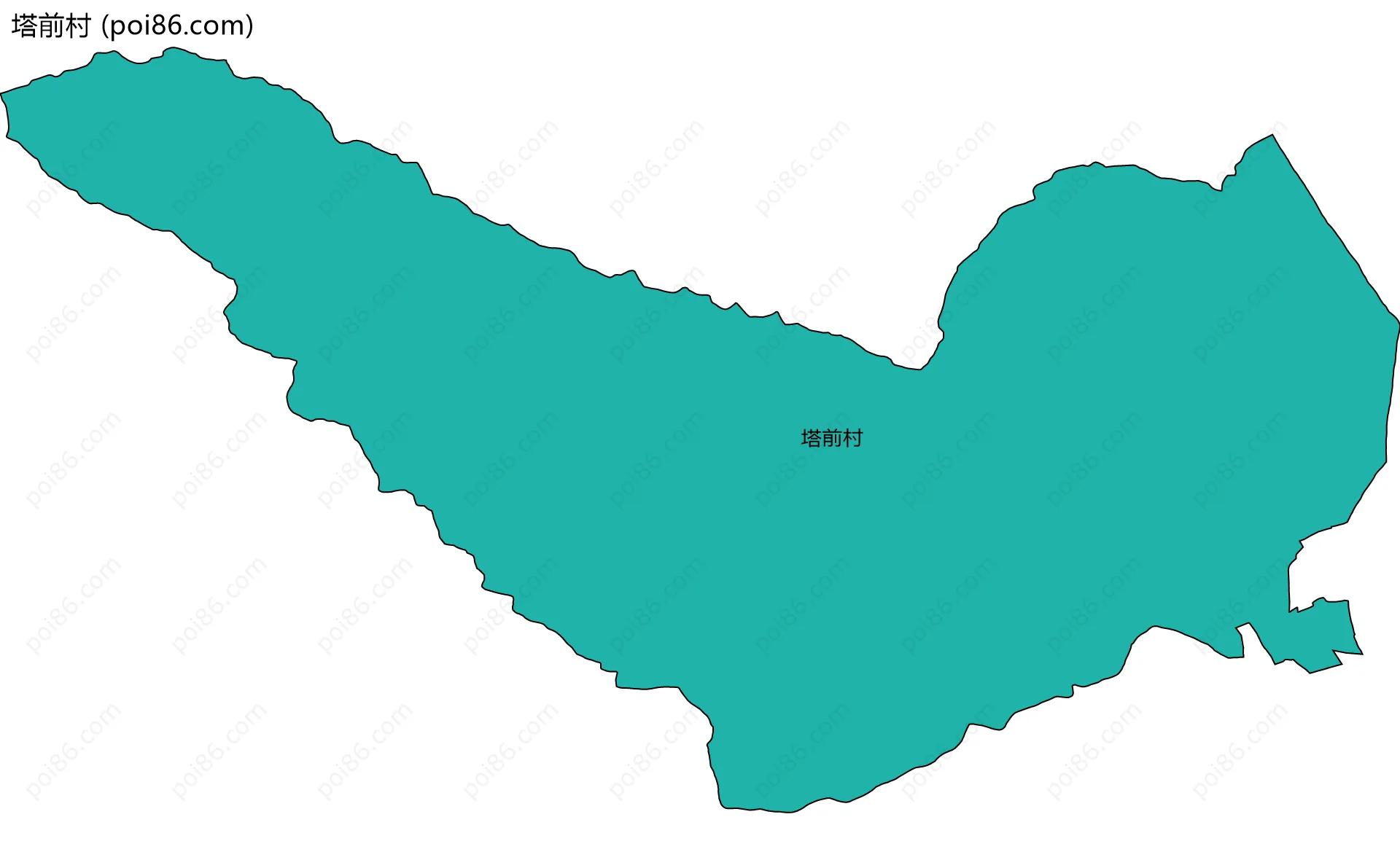 塔前村边界地图