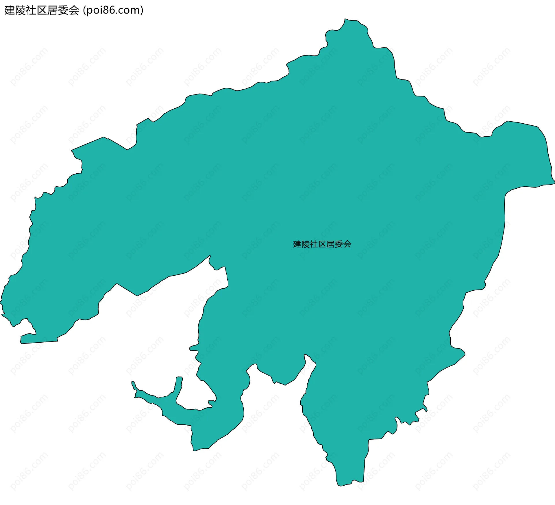建陵社区居委会边界地图