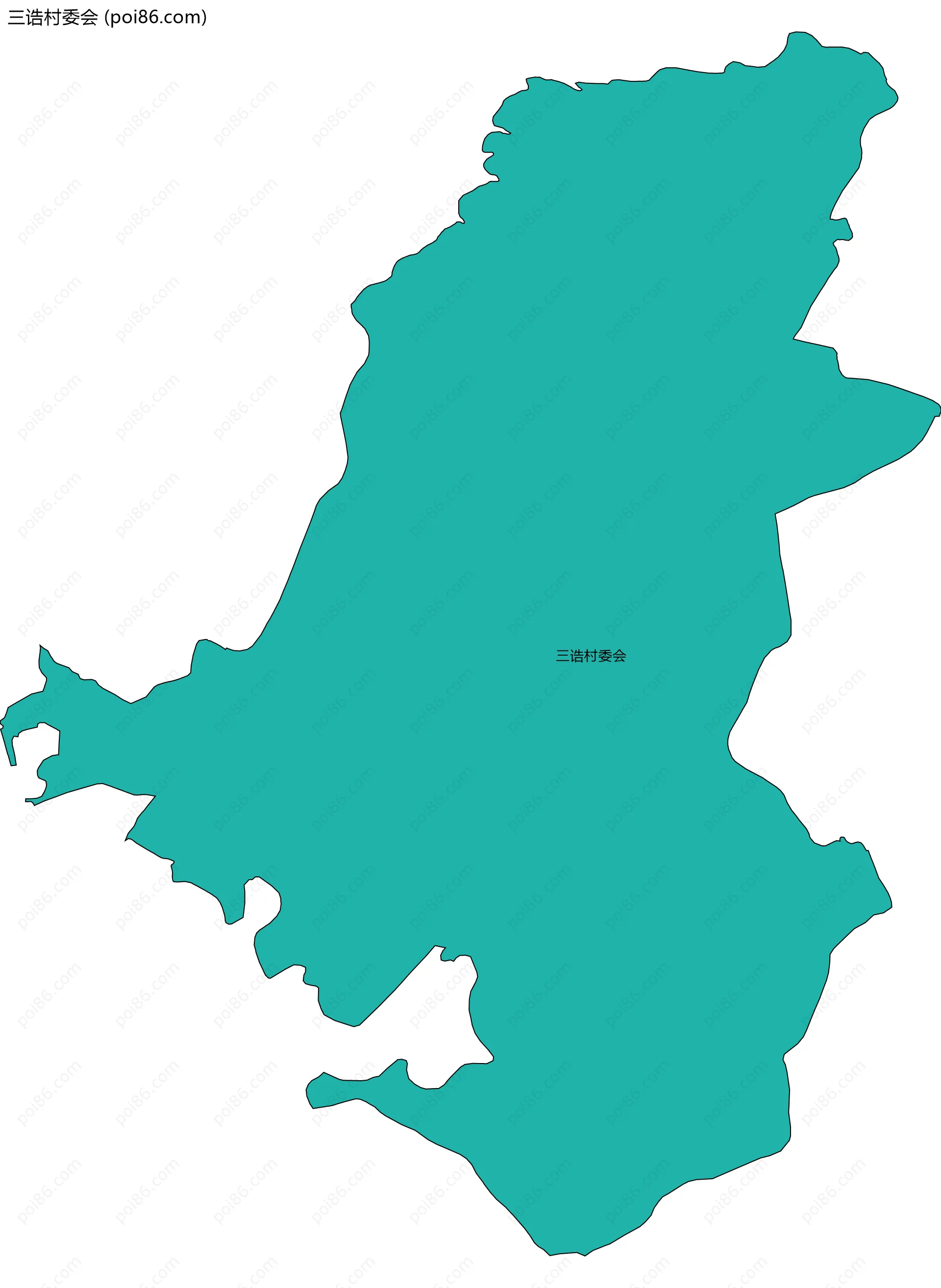 三诰村委会边界地图