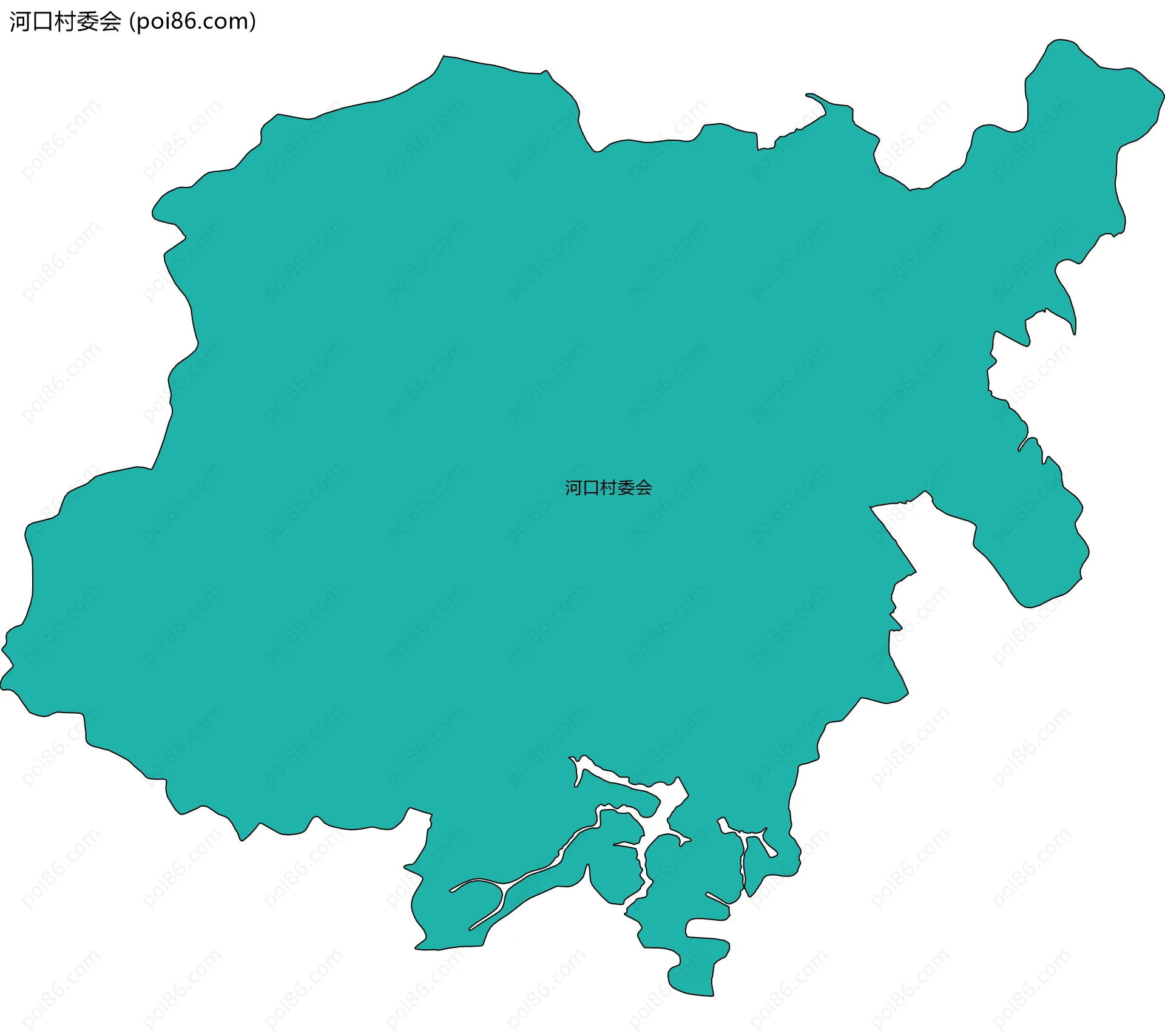 河口村委会边界地图