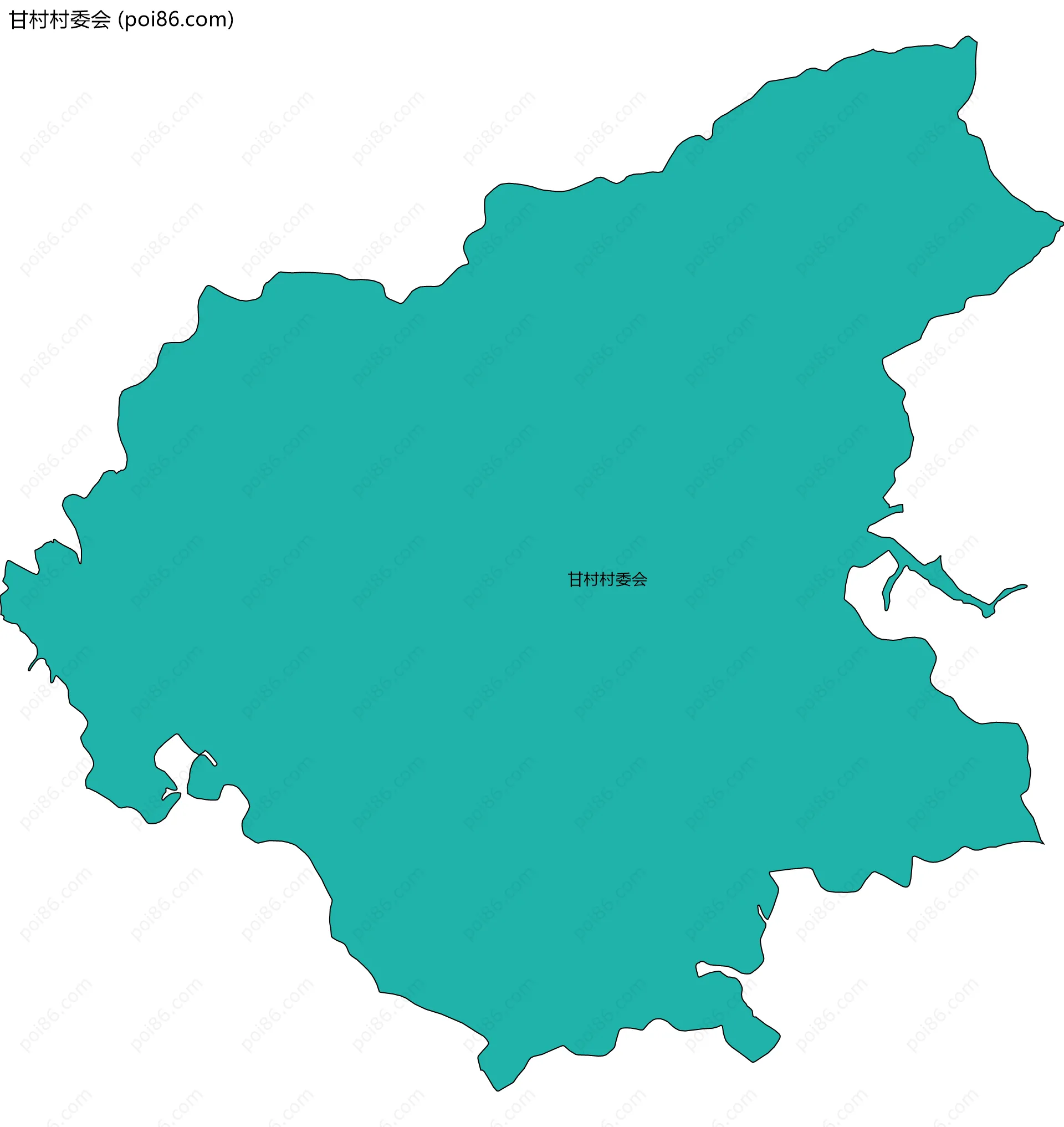甘村村委会边界地图