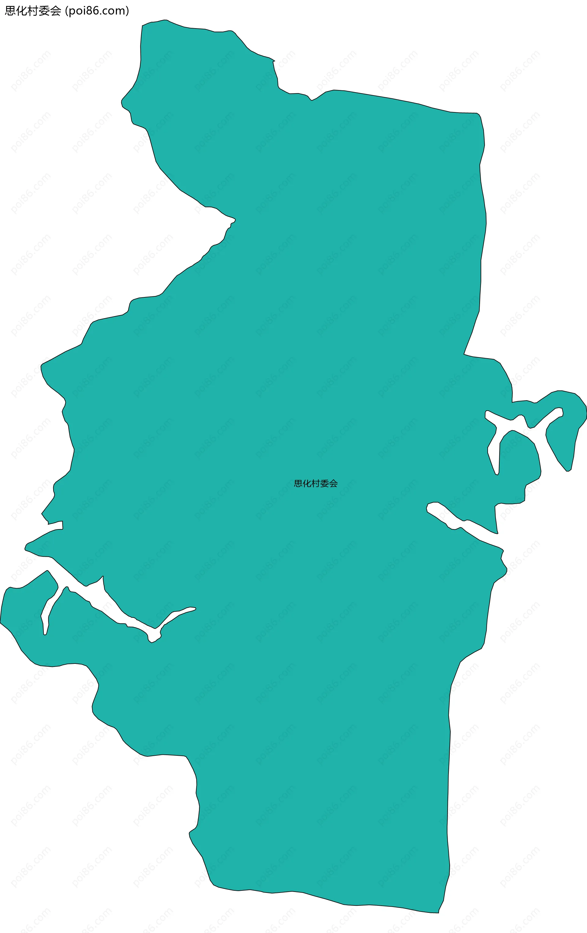 思化村委会边界地图