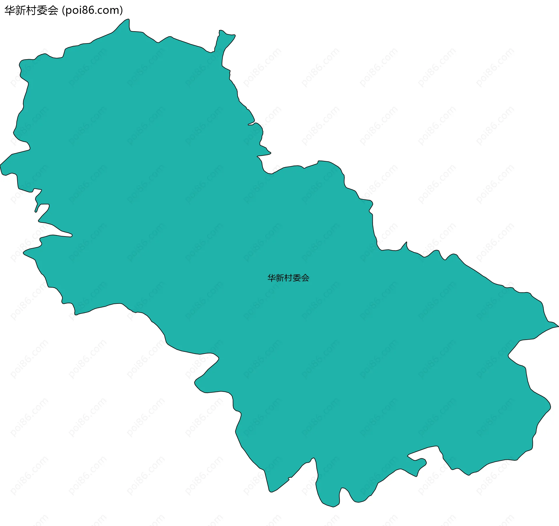 华新村委会边界地图