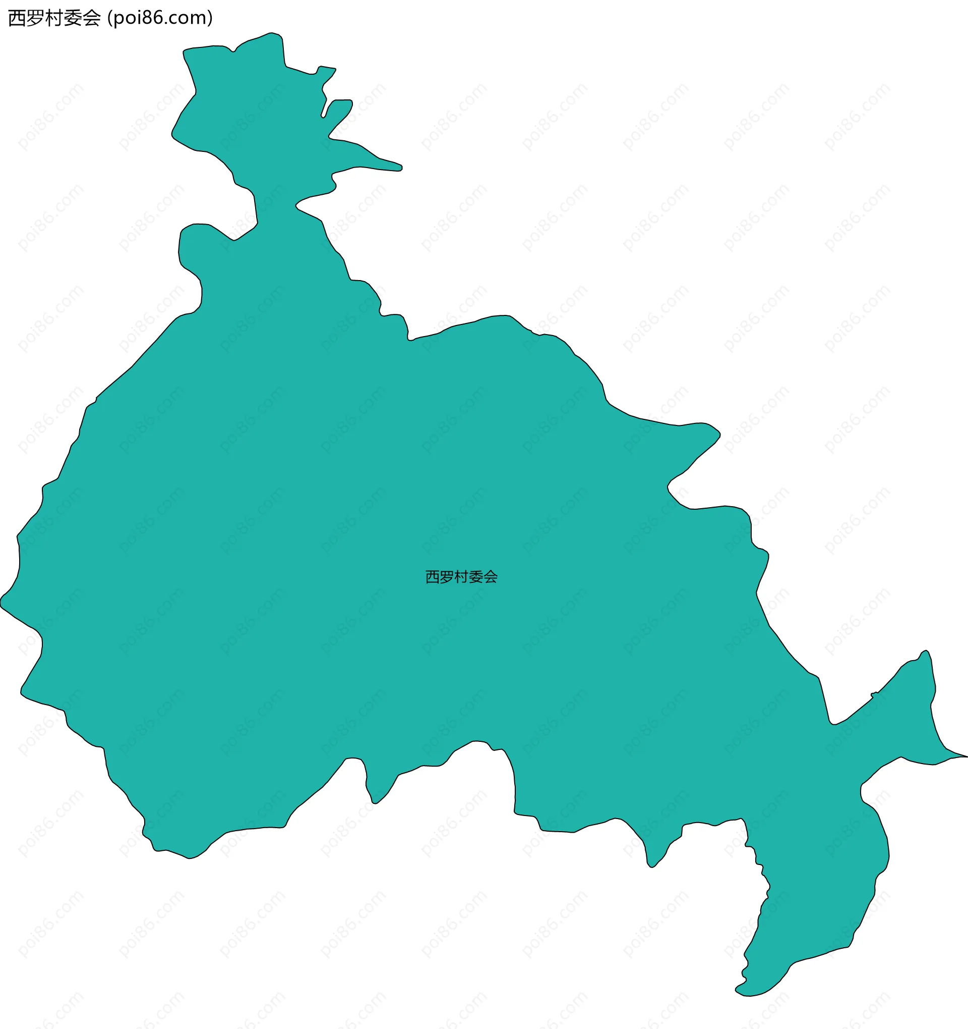 西罗村委会边界地图