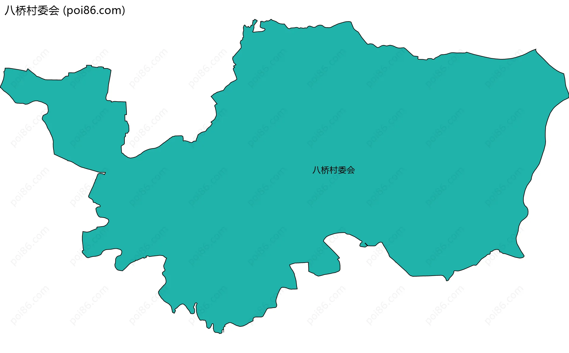 八桥村委会边界地图