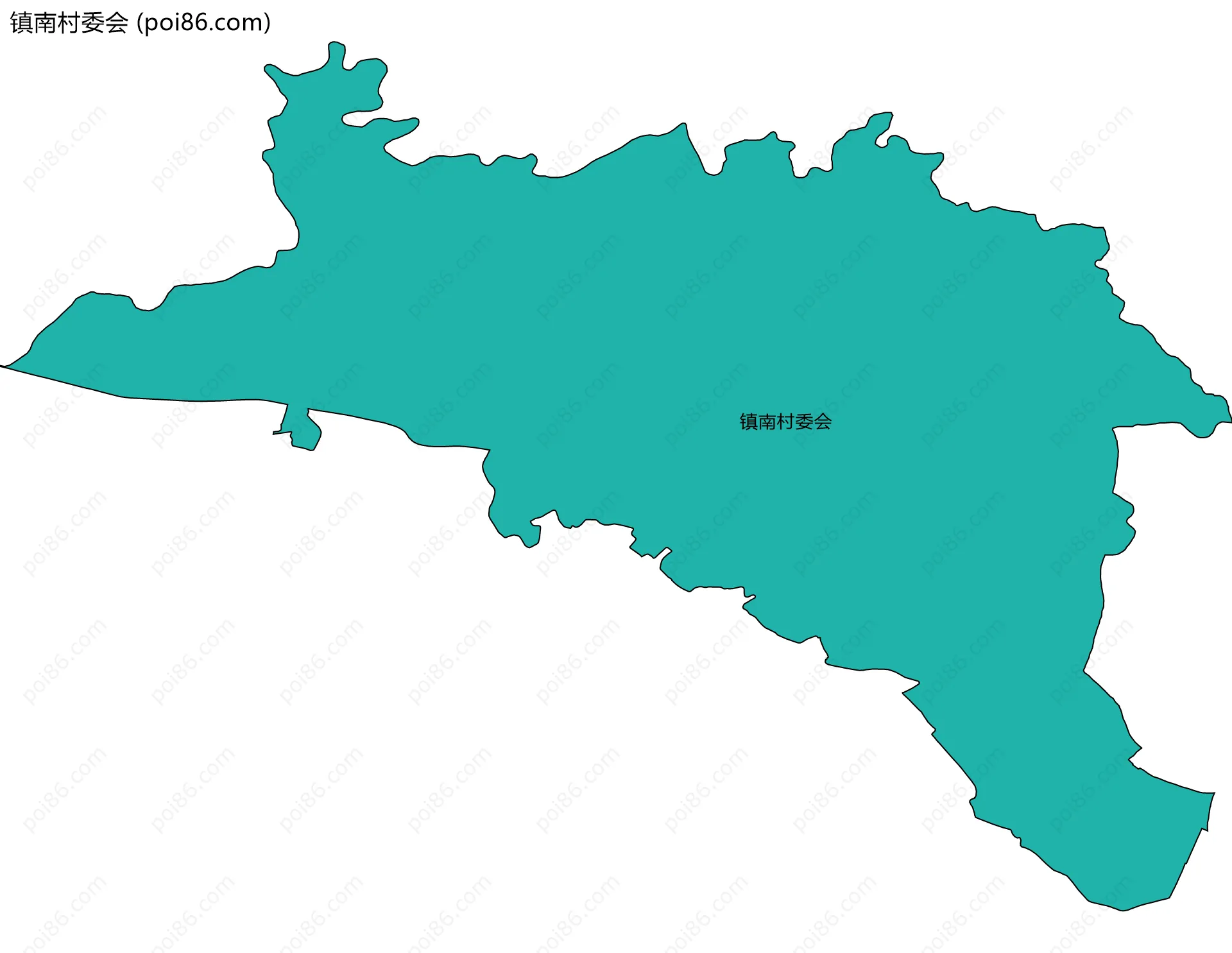 镇南村委会边界地图