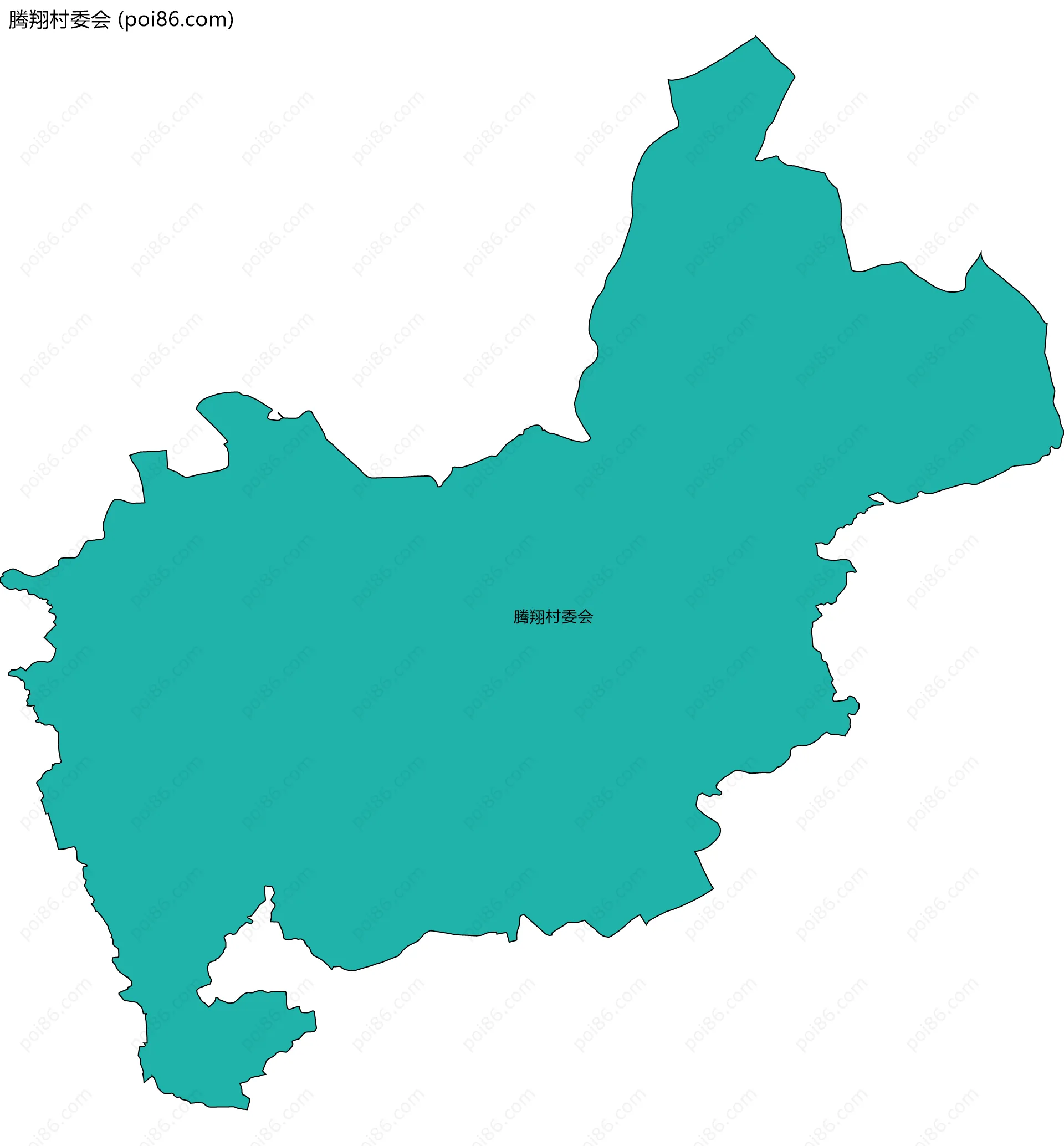 腾翔村委会边界地图